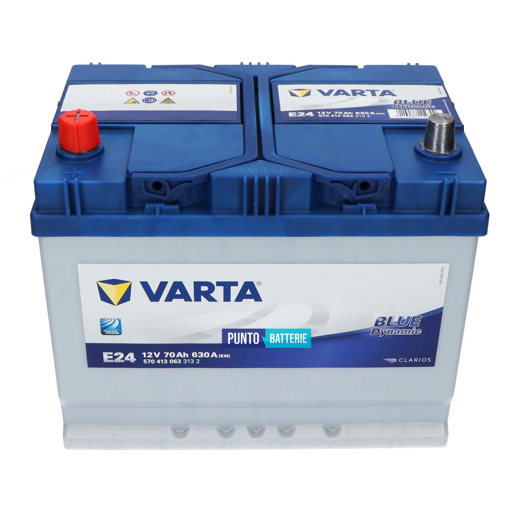 Batteria Varta 70Ah, 12V, 630A, 261x175x220mm