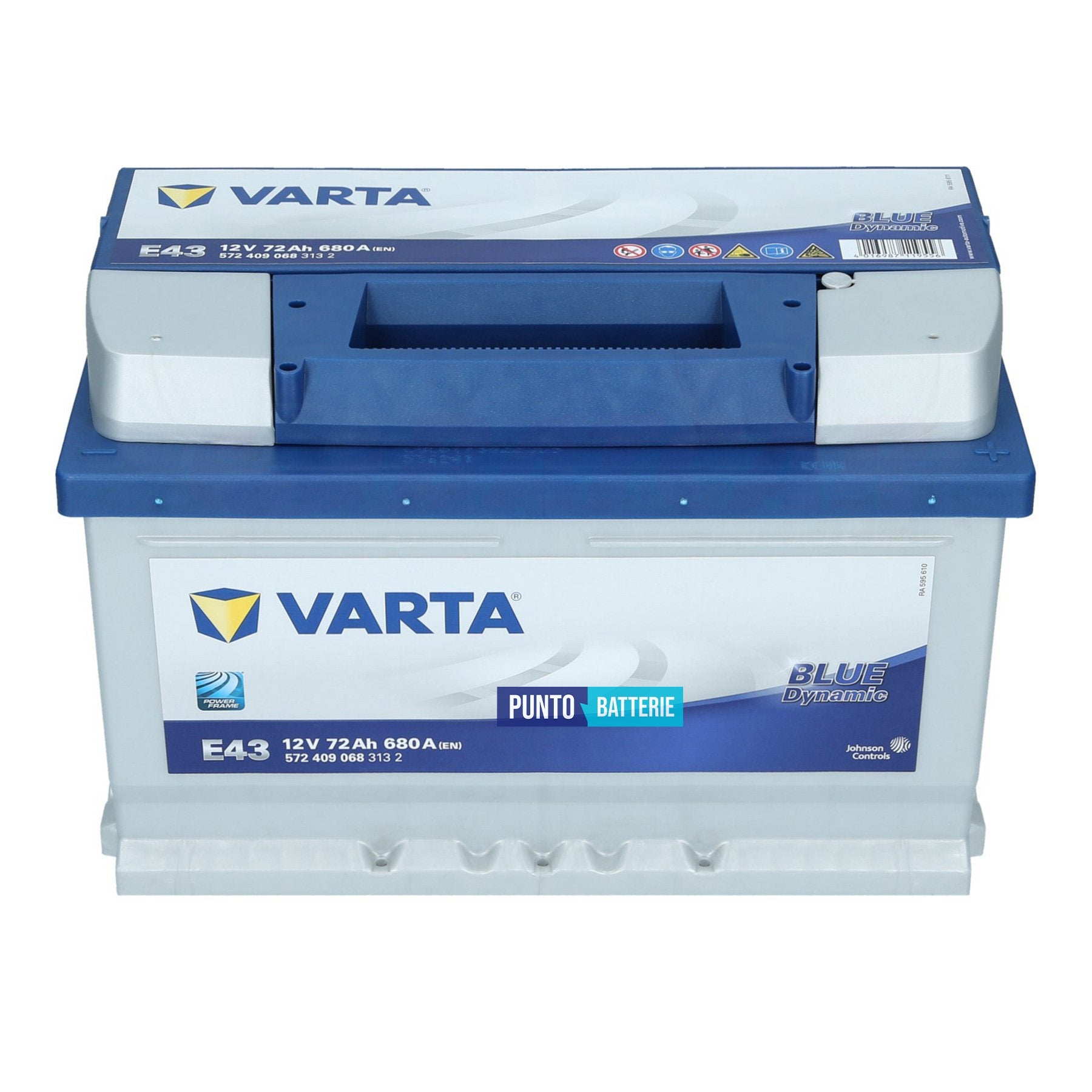 Batteria Varta 72Ah, 12V, 680A, 278x175x175mm