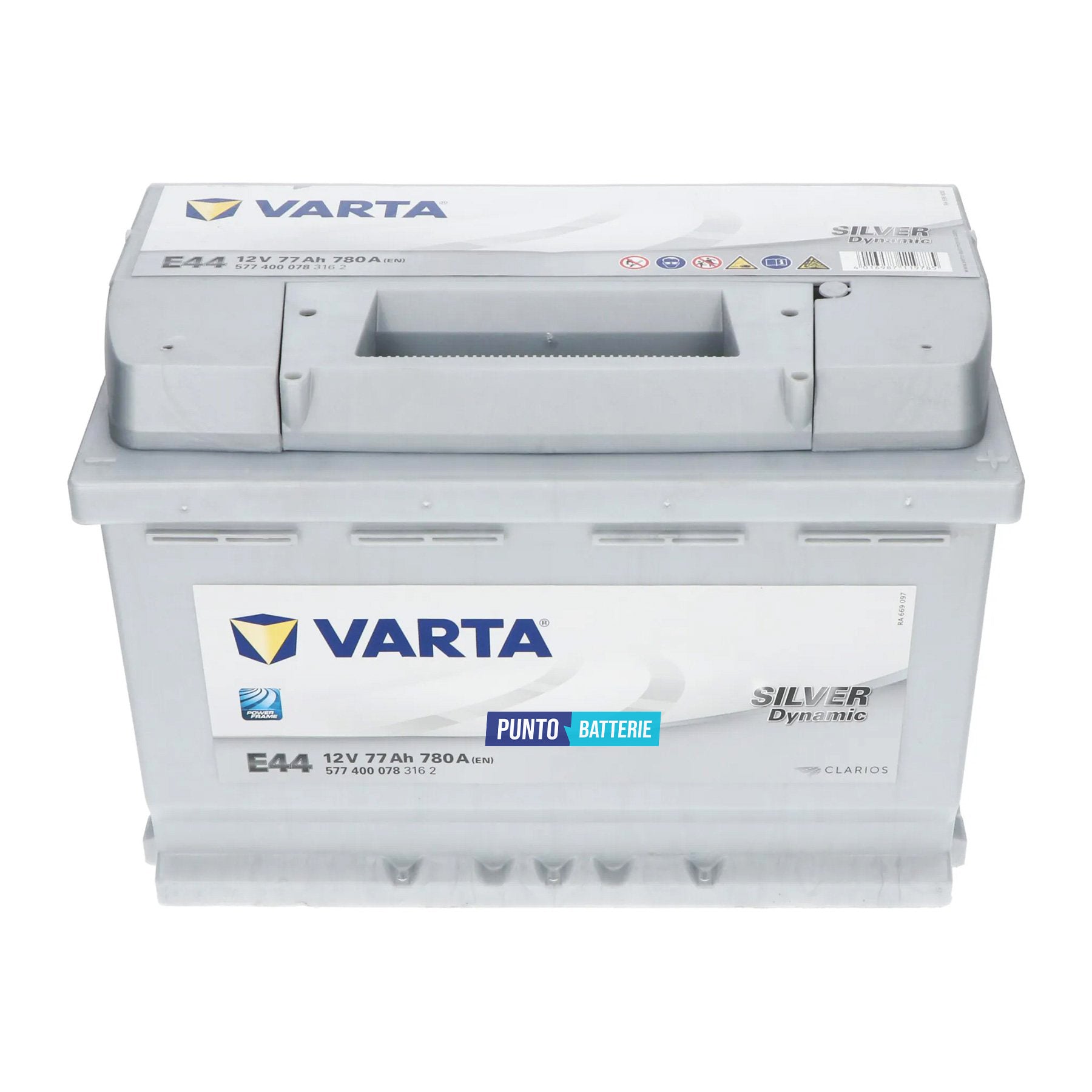 Batteria Varta 77Ah, 12V, 780A, 278x175x190mm