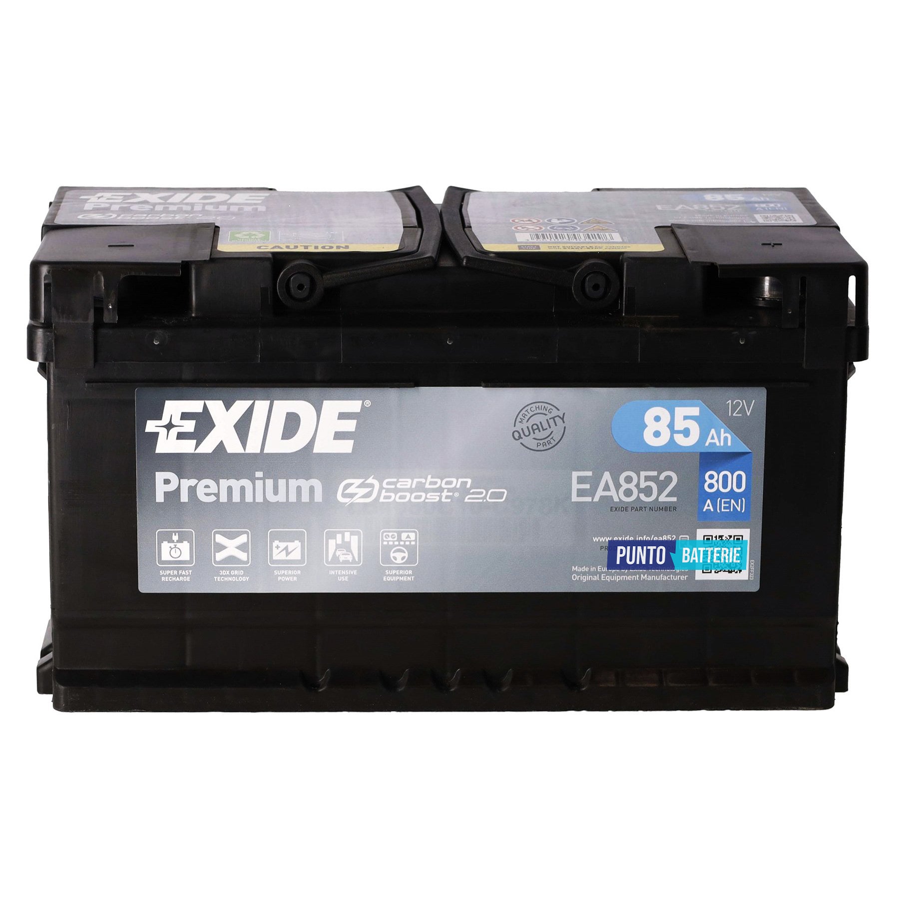 Batteria Exide 85Ah, 12V, 800A, 315x175x175mm