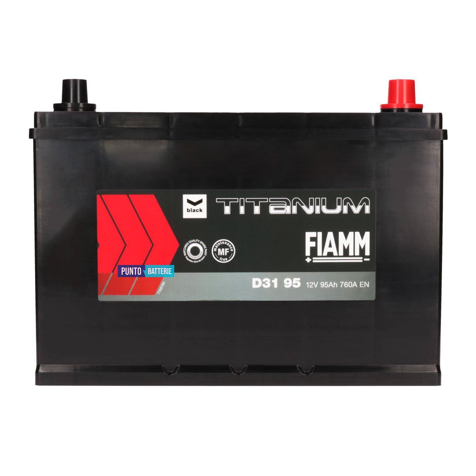 Batteria Fiamm 95Ah, 12V, 760A, 302x172x220mm
