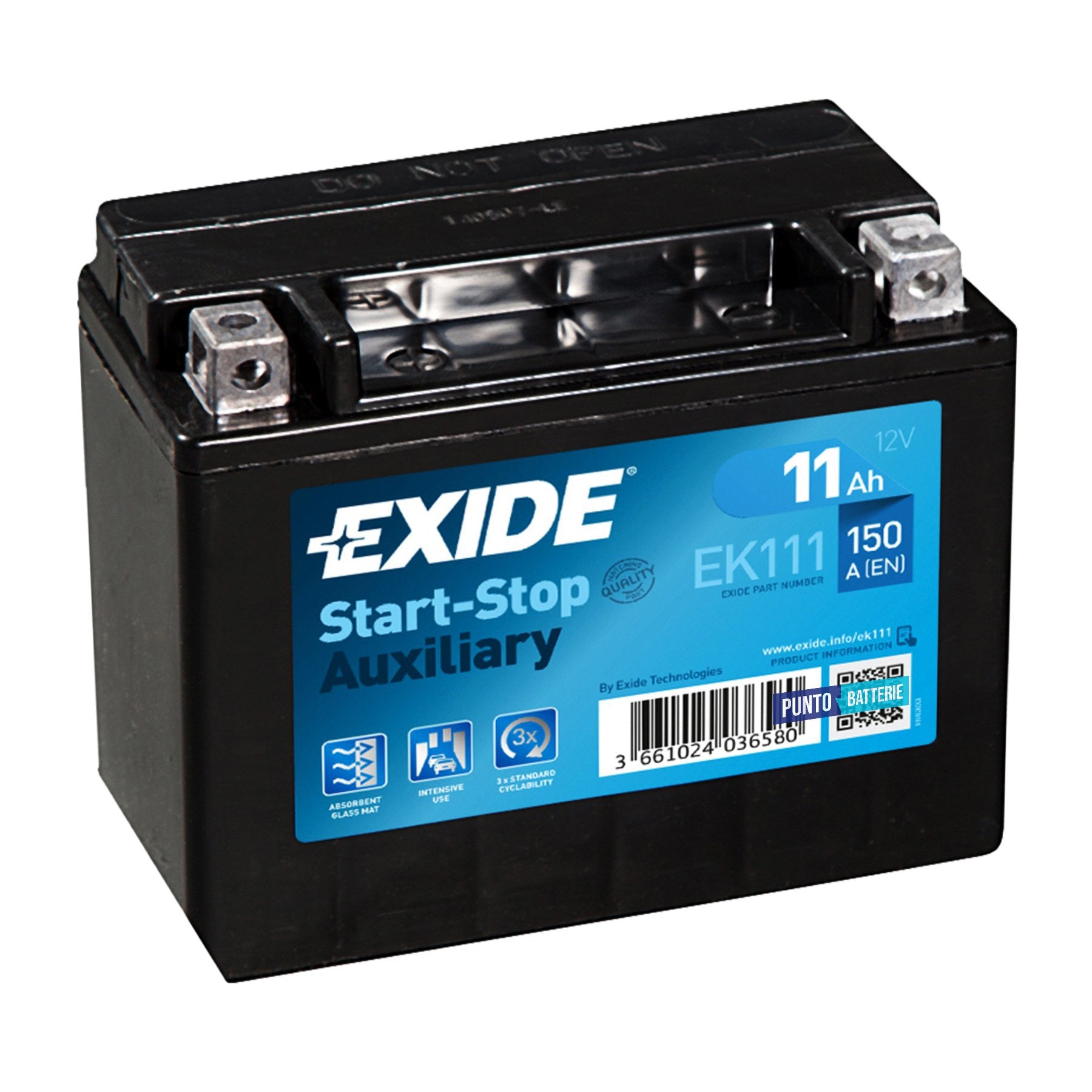 Batteria Exide 11Ah, 12V, 150A, 150x90x130mm, AGM