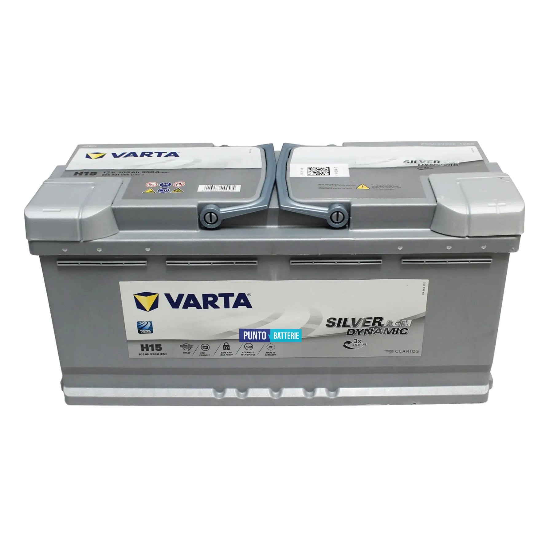 Batteria Varta 105Ah, 12V, 950A, 394x175x190mm, AGM