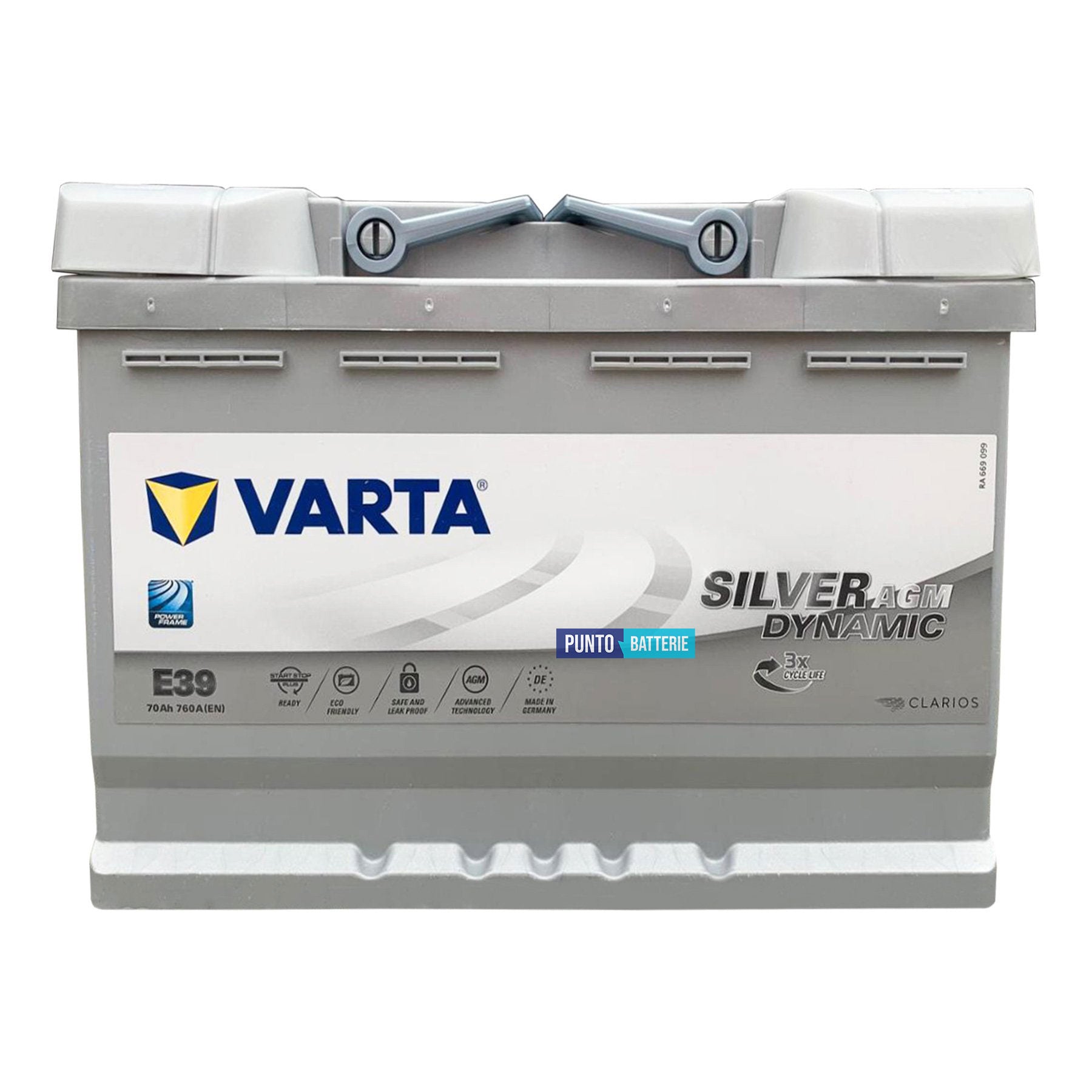 Batteria Varta 70Ah, 12V, 760A, 278x175x190mm, AGM