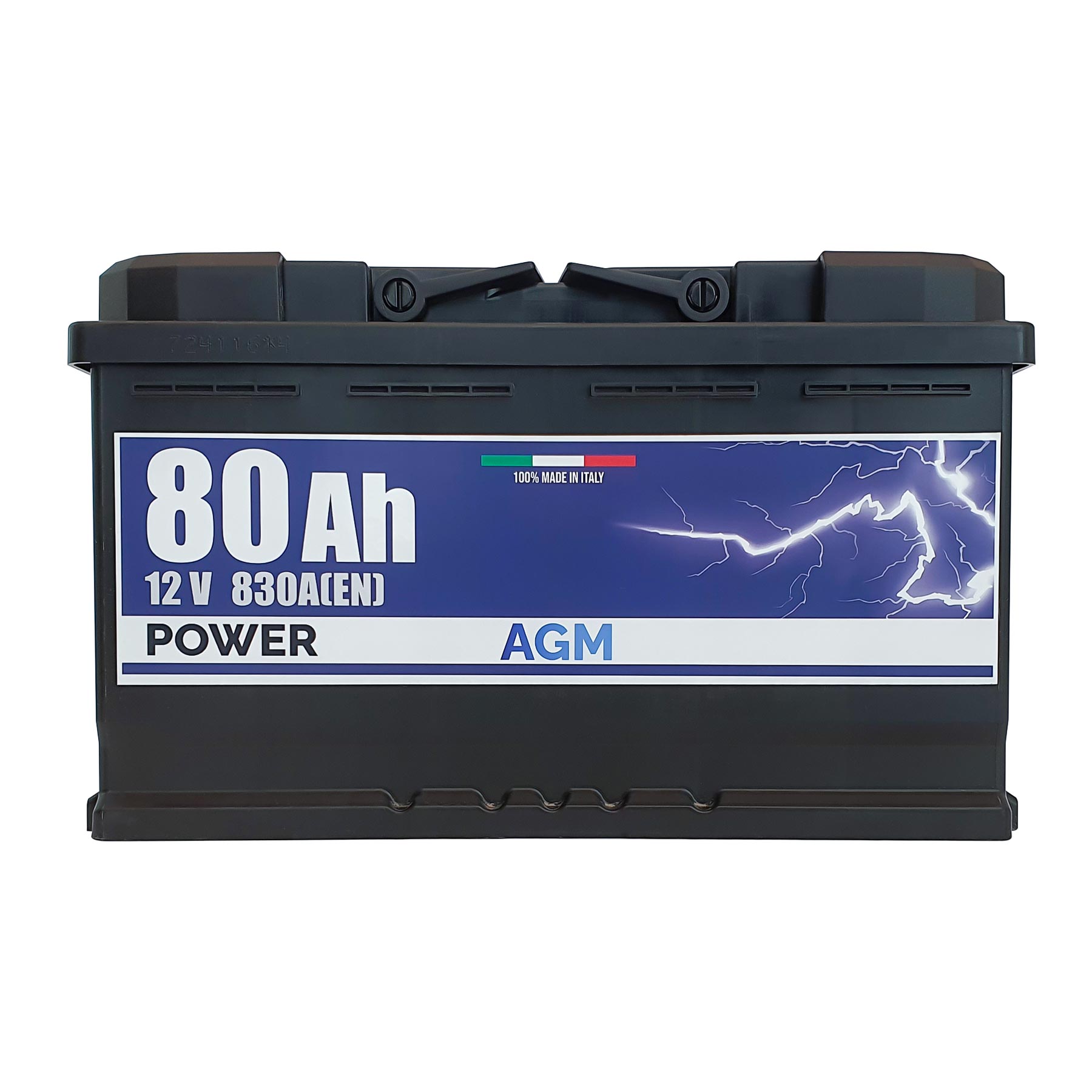 Batteria Power 80Ah, 12V, 830A, 315x175x190mm, AGM