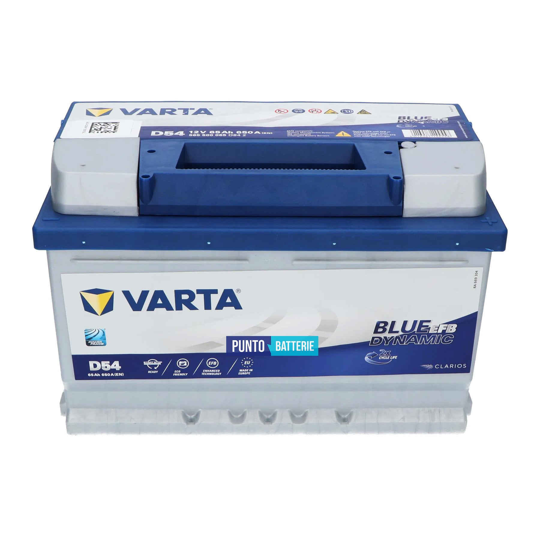 Batteria Varta 65Ah, 12V, 650A, 278x175x175mm, EFB