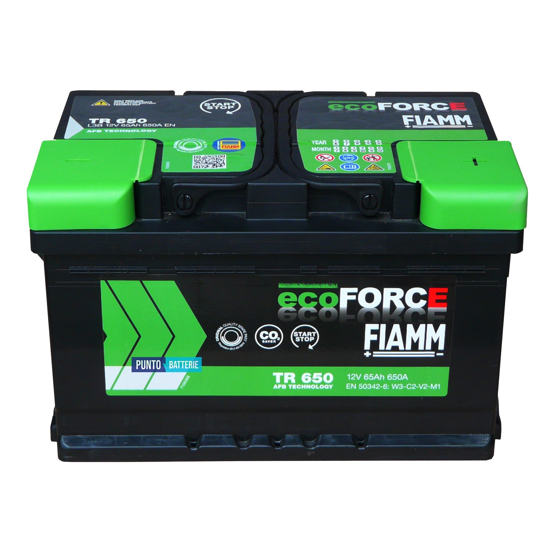 Batteria Fiamm 65Ah, 12V, 650A, 278x175x175mm, EFB