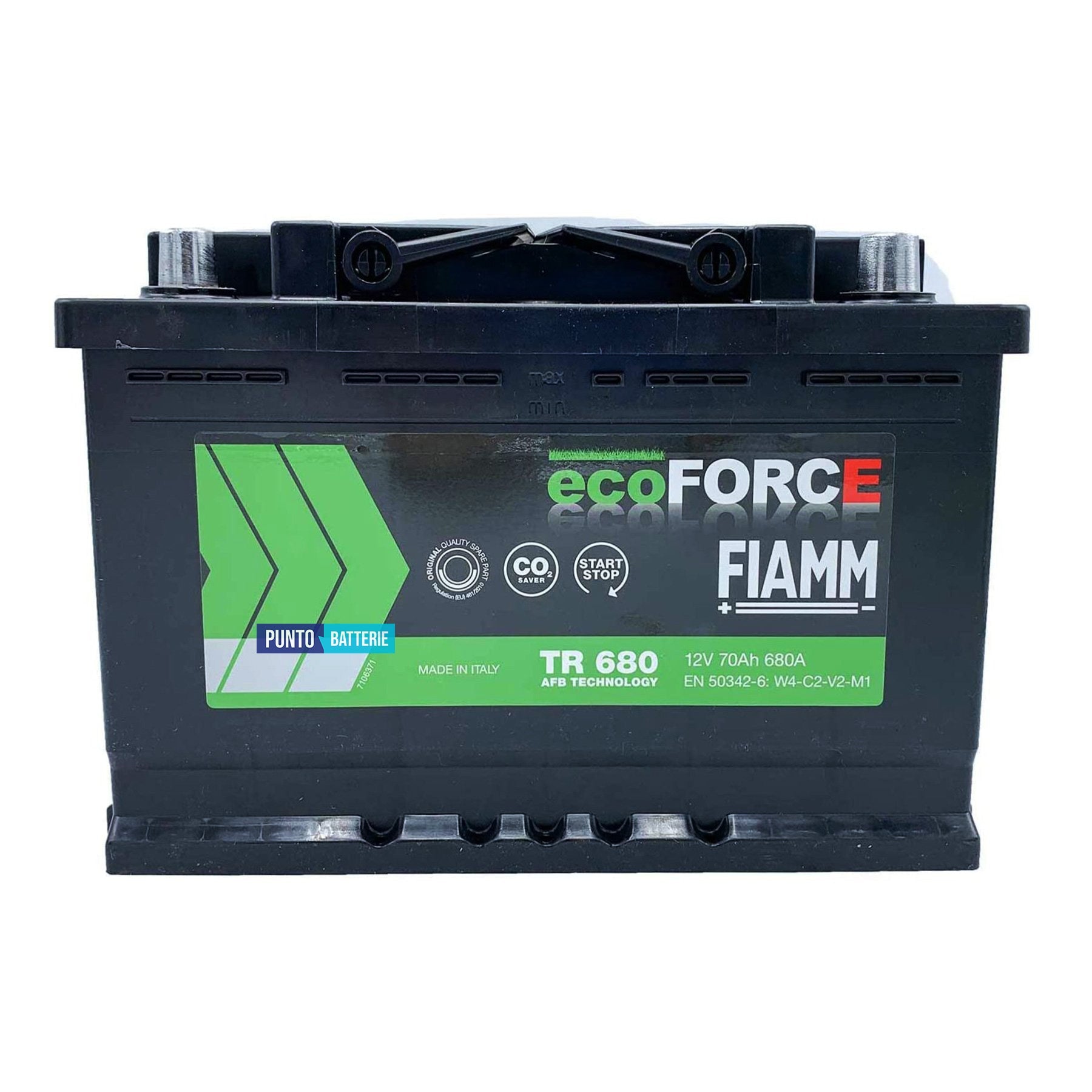 Batteria Fiamm 70Ah, 12V, 680A, 278x175x190mm, EFB