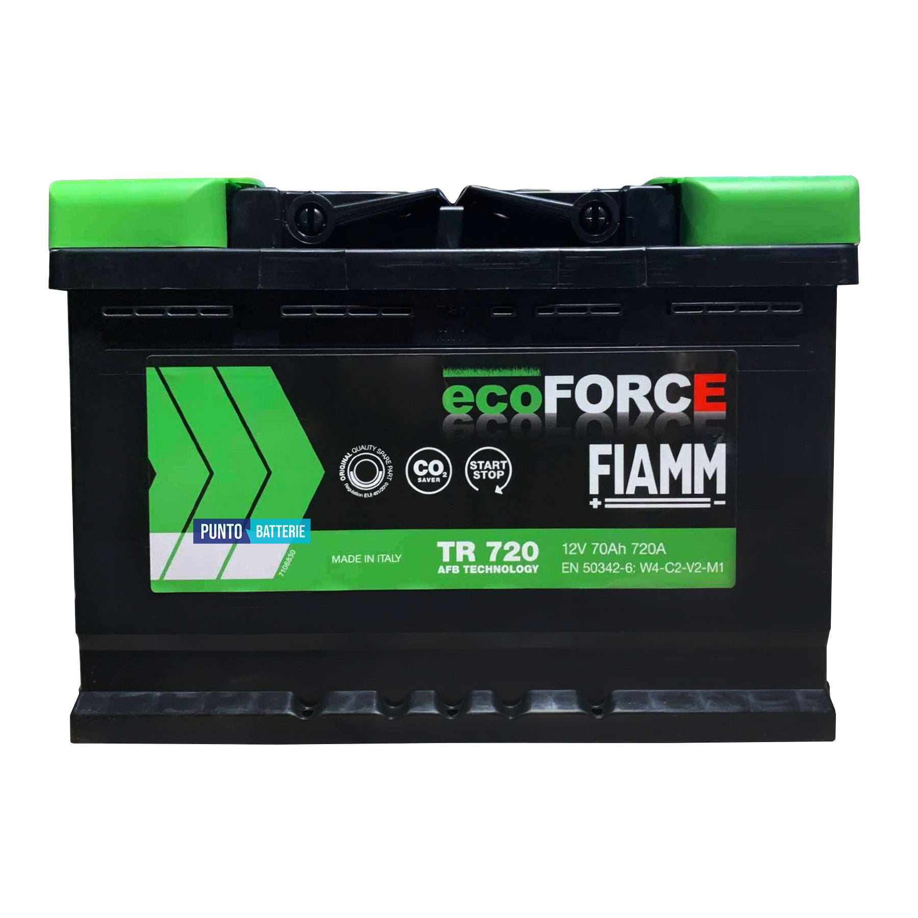 Batteria Fiamm 70Ah, 12V, 720A, 278x175x190mm, EFB