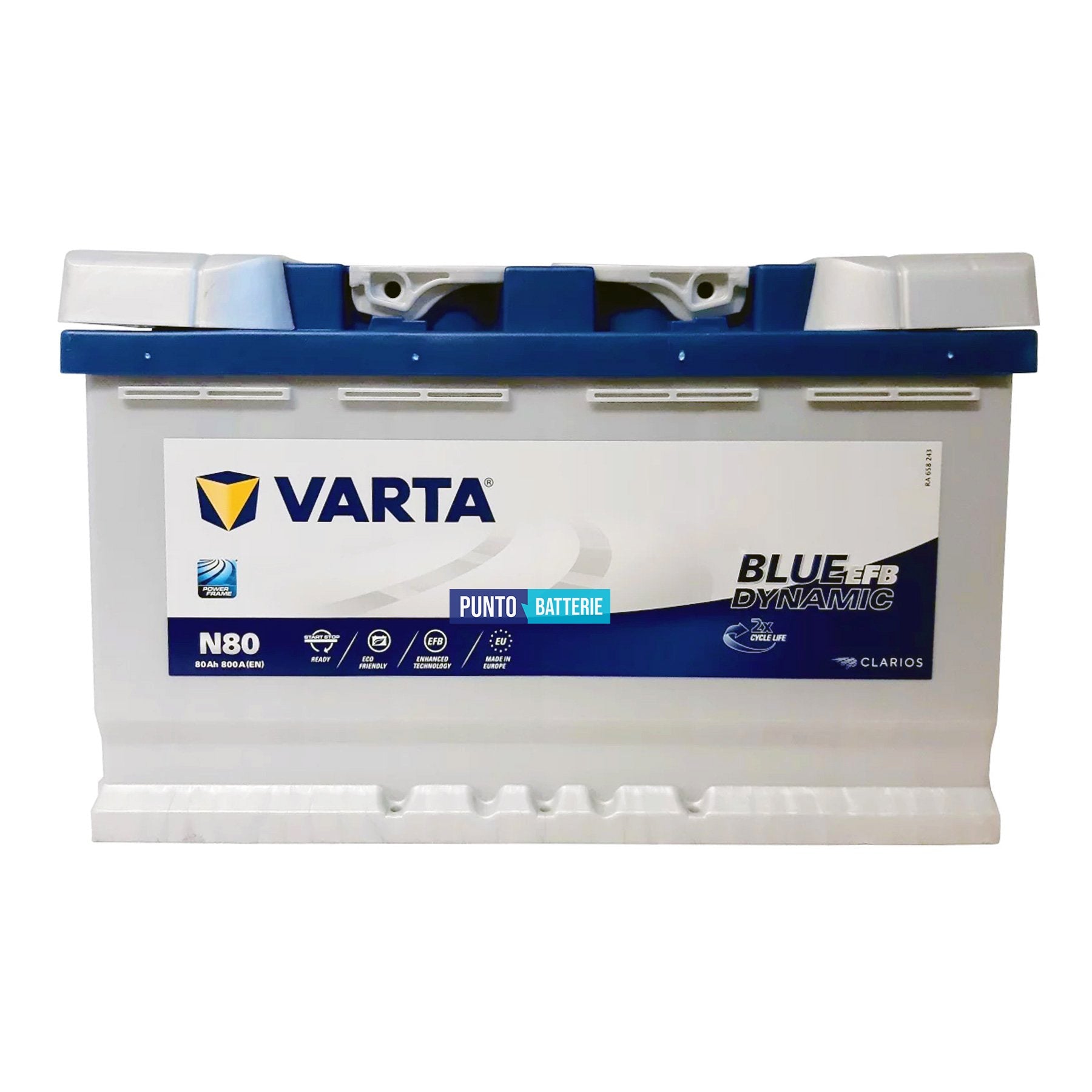 Batteria Varta 80Ah, 12V, 800A, 315x175x190mm, EFB