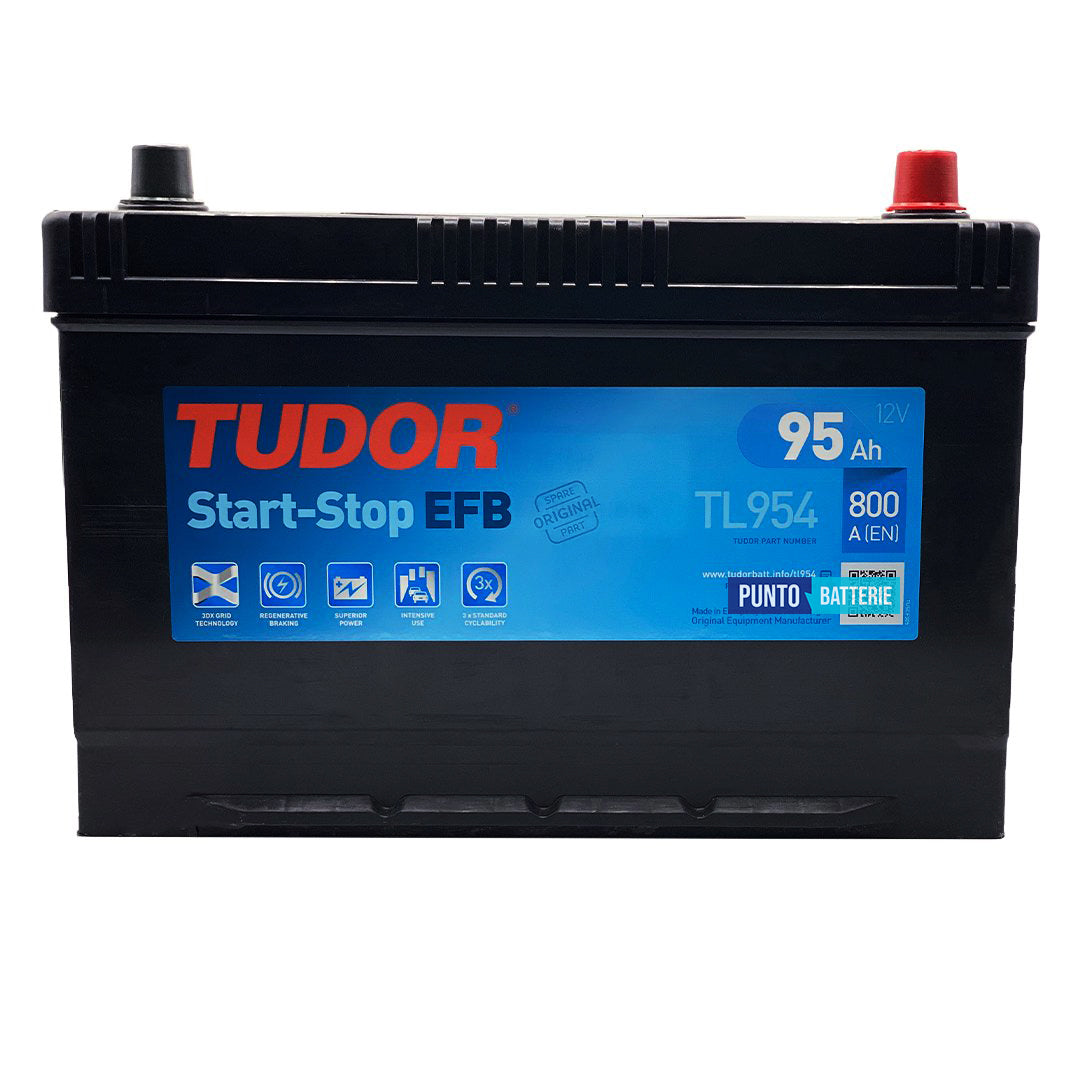 Batteria Tudor 80Ah, 12V, 782A, 306x173x222mm, EFB
