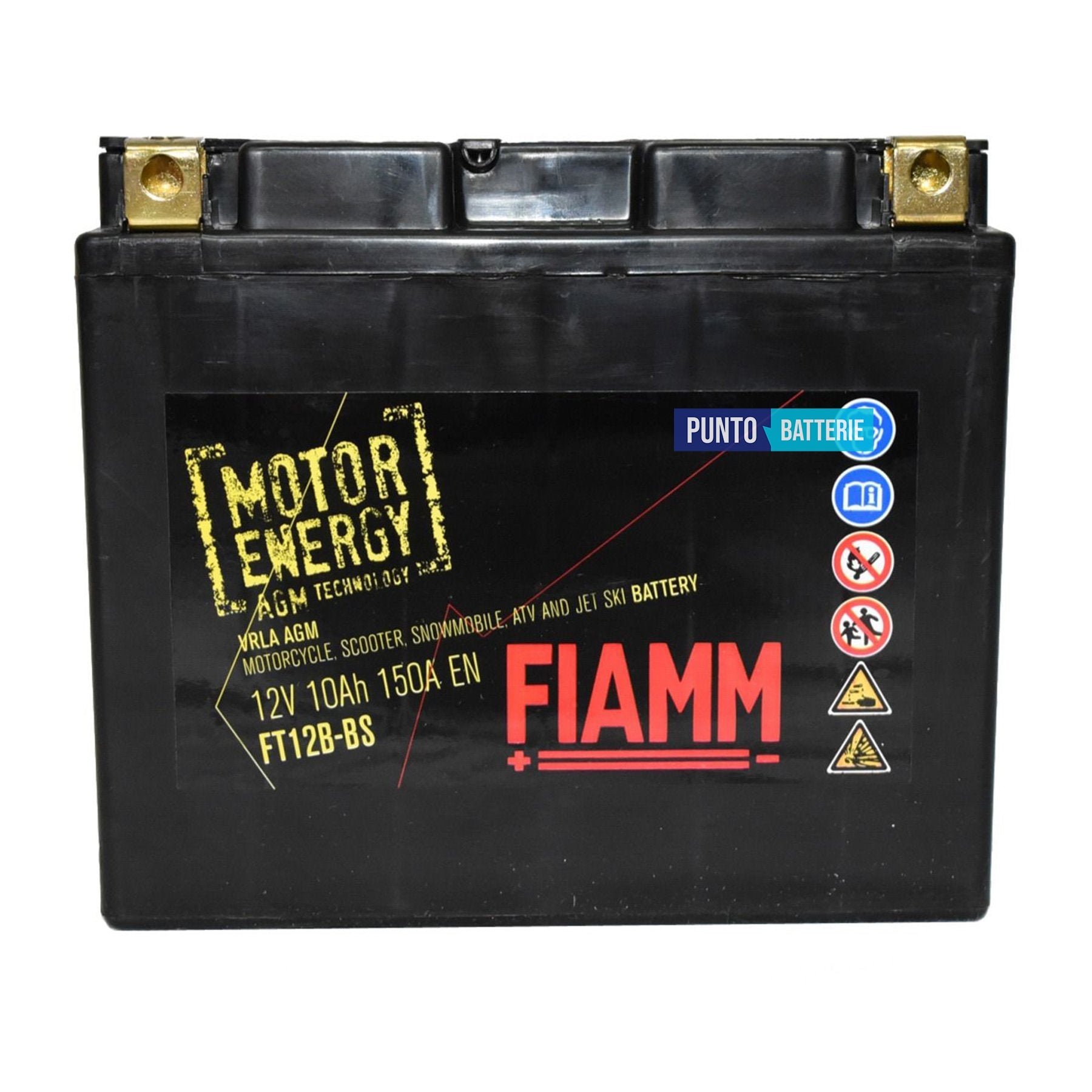 Batteria Fiamm 10Ah, 12V, 150A , 150x70x130mm