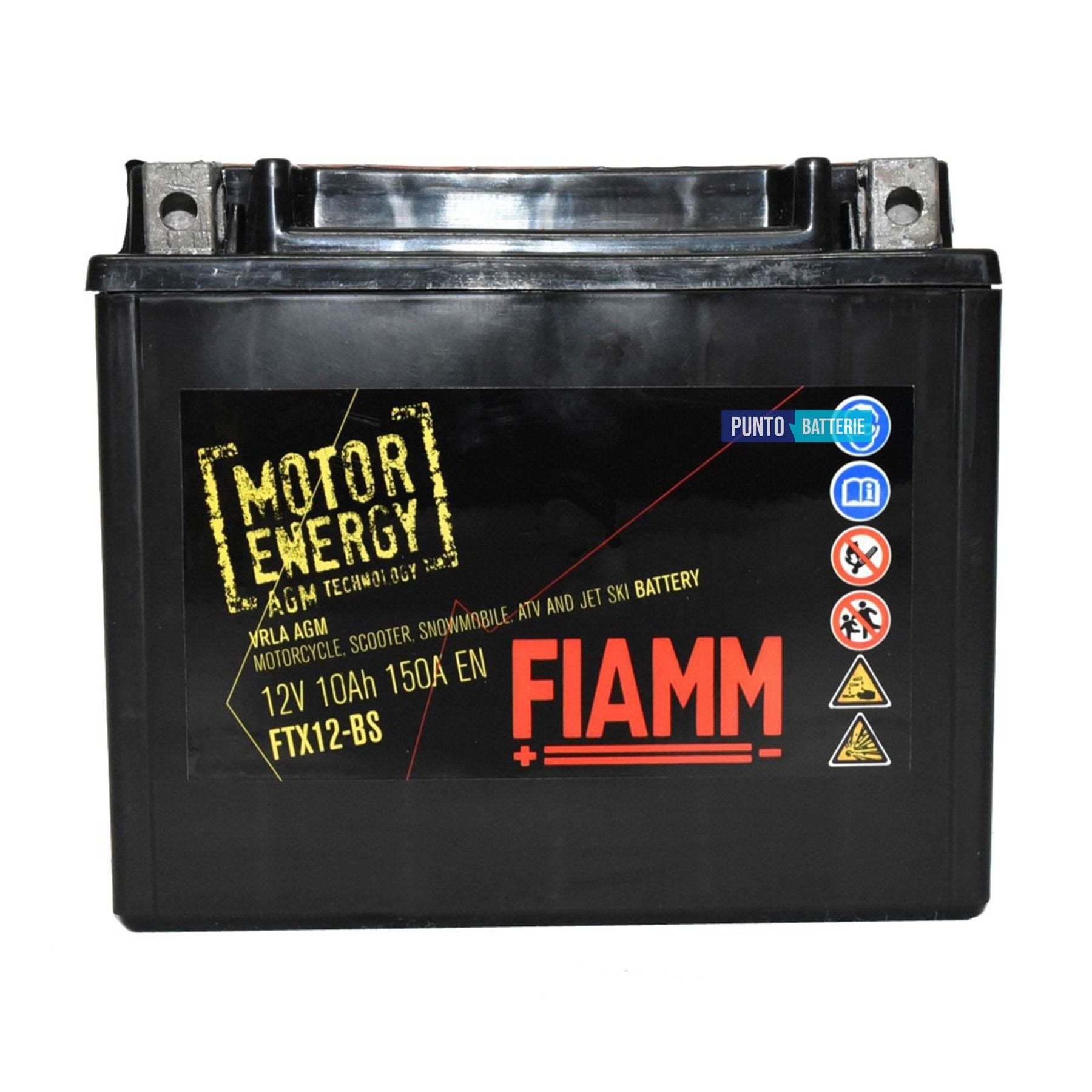 Batteria Fiamm 10Ah, 12V, 150A , 150x87x130mm