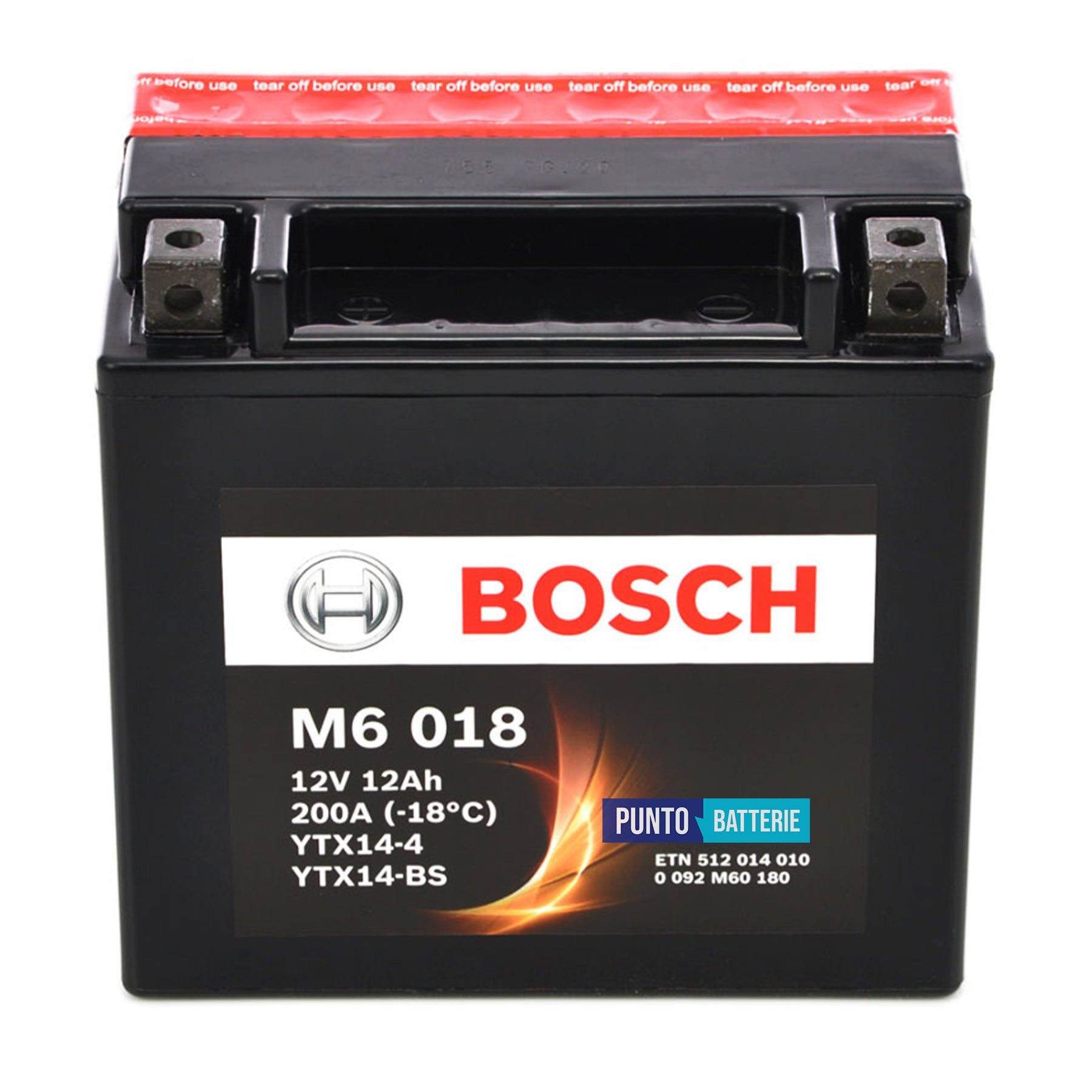 Batteria Bosch 12Ah, 12V, 200A , 150x87x105mm