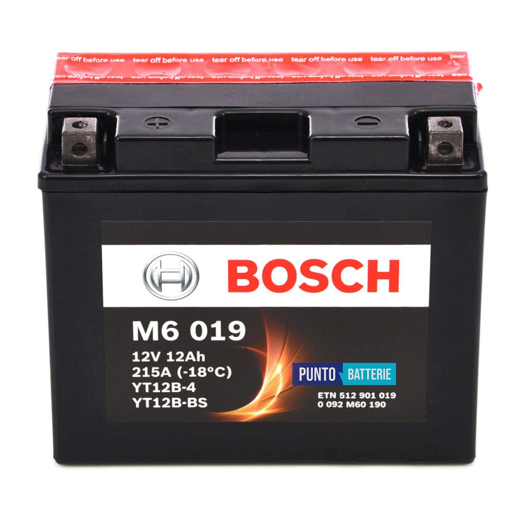 Batteria Bosch 12Ah, 12V, 215A , 150x87x105mm