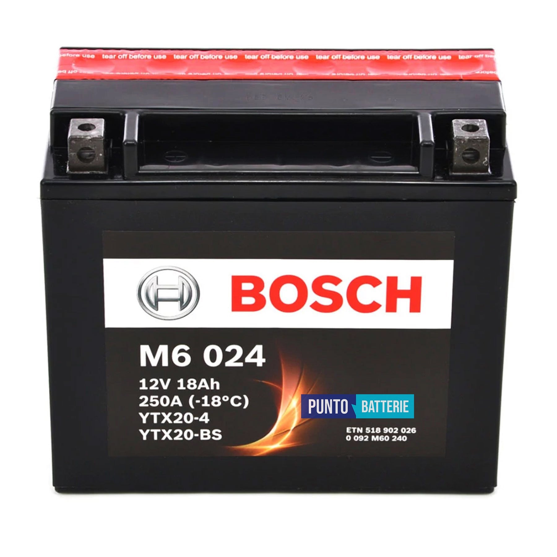 Batteria Bosch 18Ah, 12V, 250A , 175x87x155mm