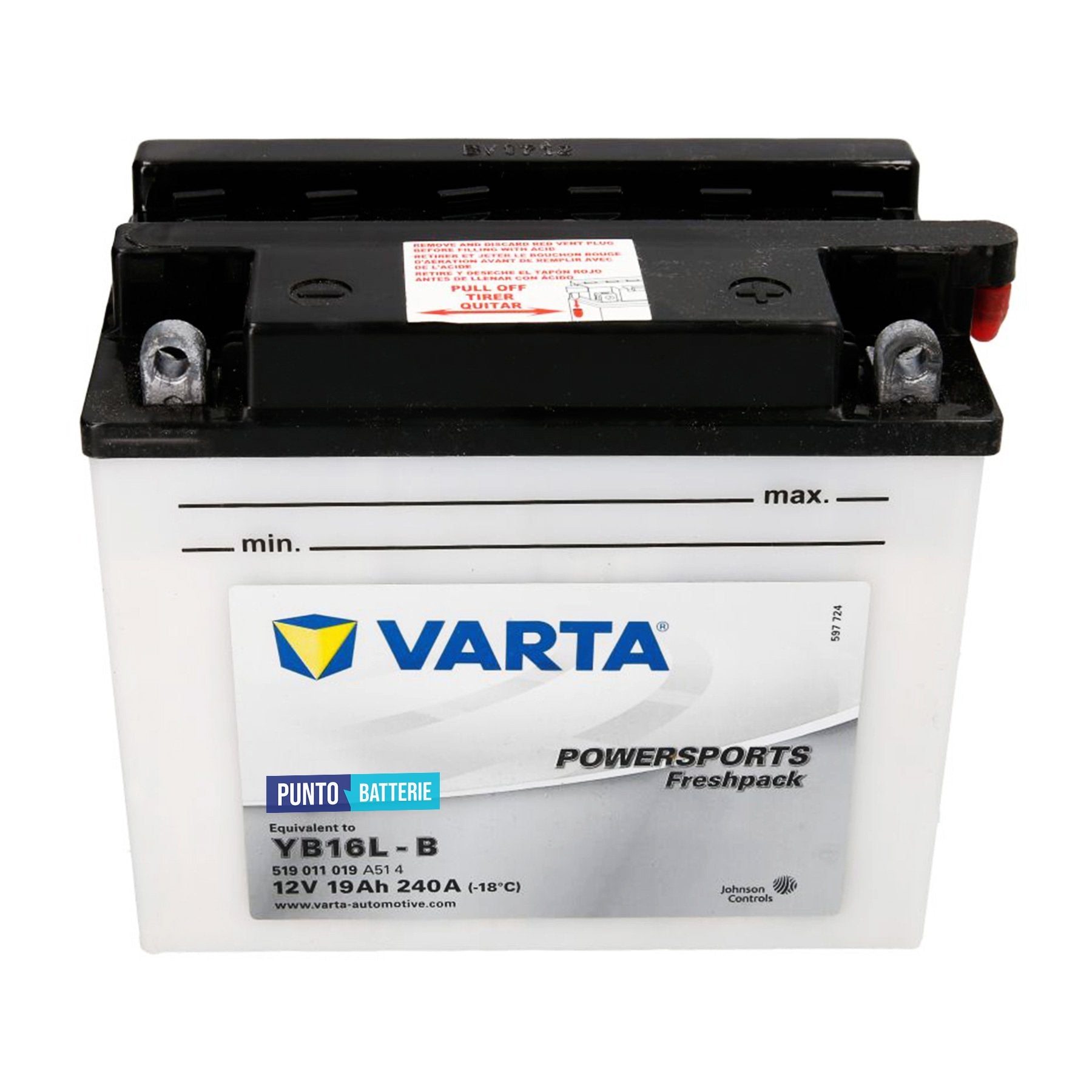 Batteria Varta 19Ah, 12V, 240A , 176x101x156mm