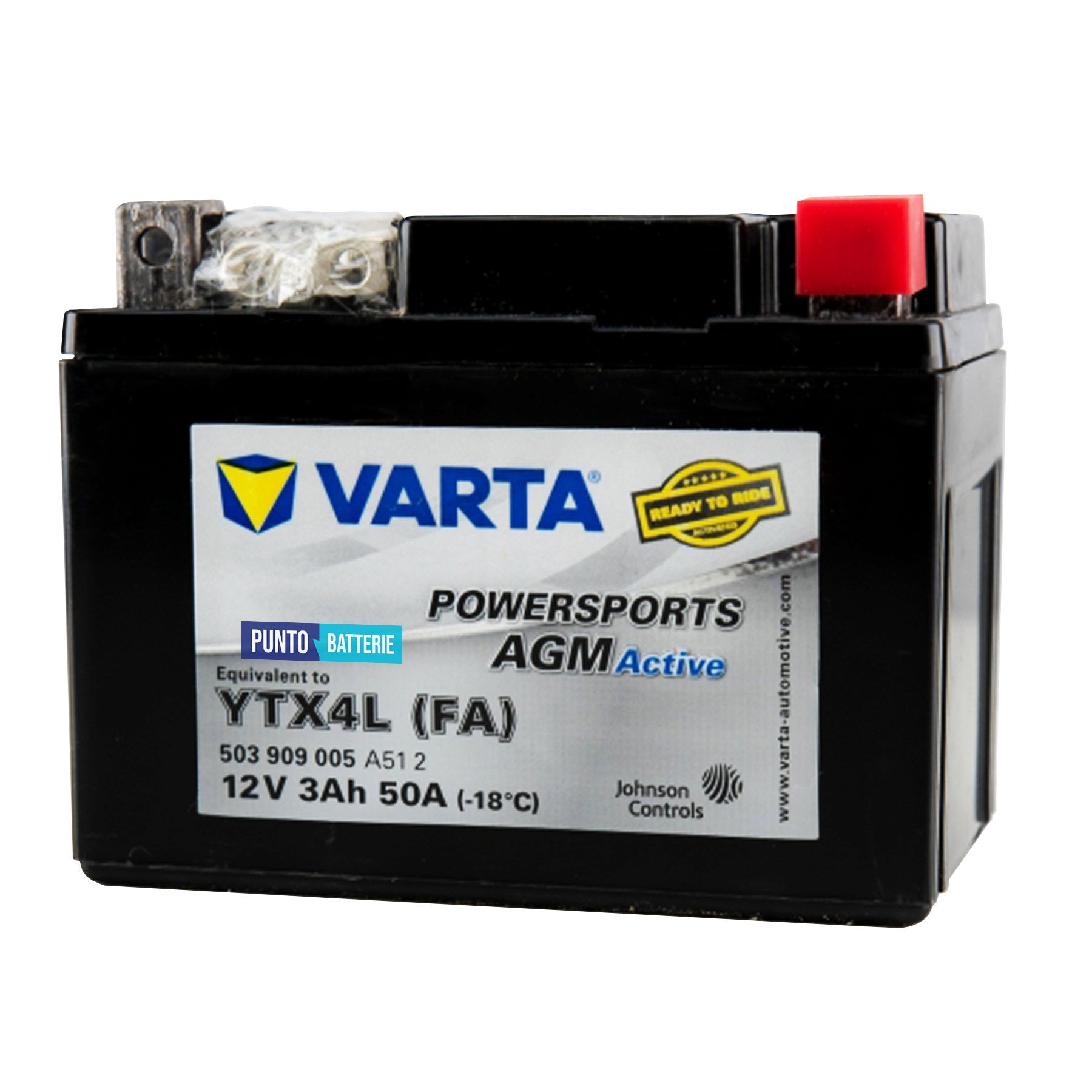 Batteria Varta 3Ah, 12V, 50A , 166x127x175mm