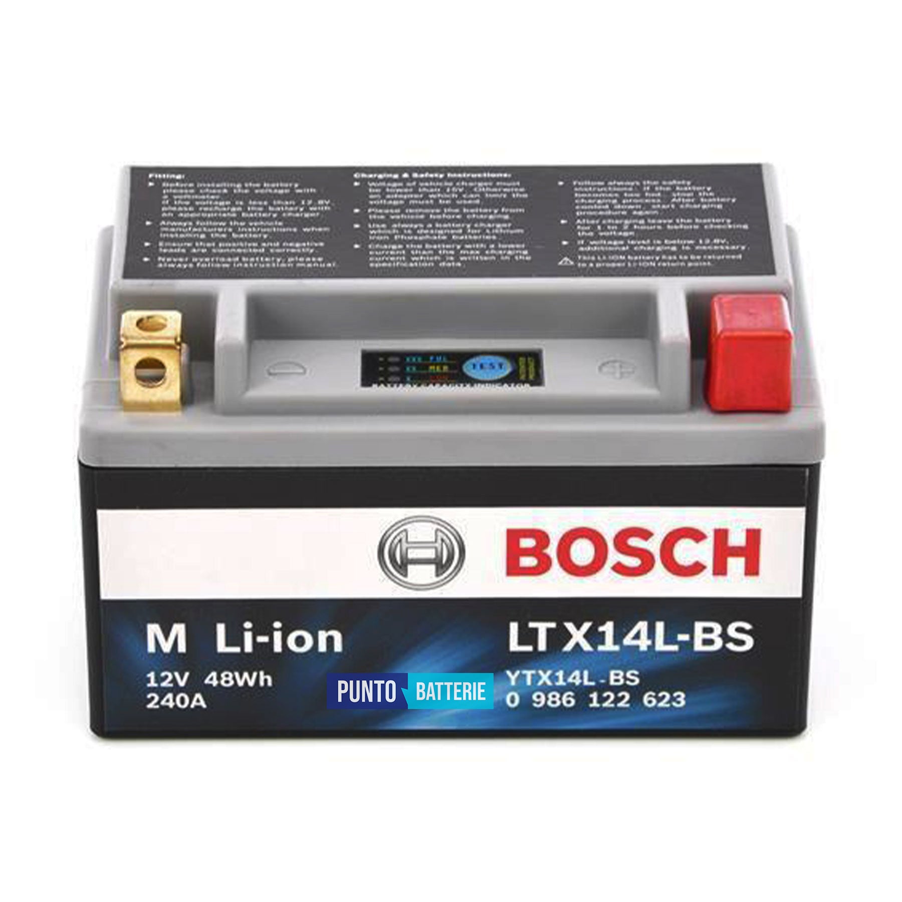 Batteria Bosch 4Ah, 12V, 240A , 150x87x143mm