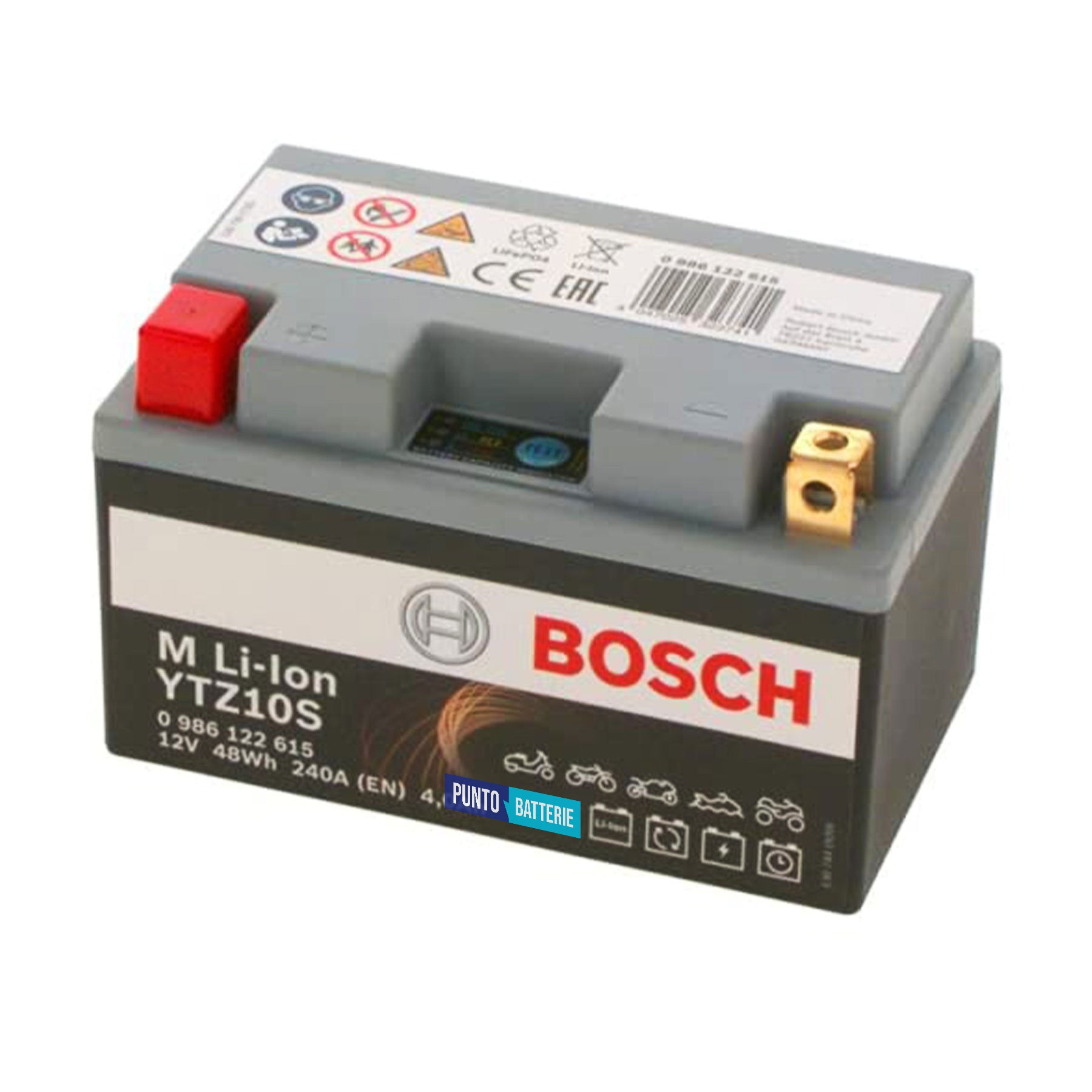 Batteria Bosch 4Ah, 12V, 240A , 150x87x164mm