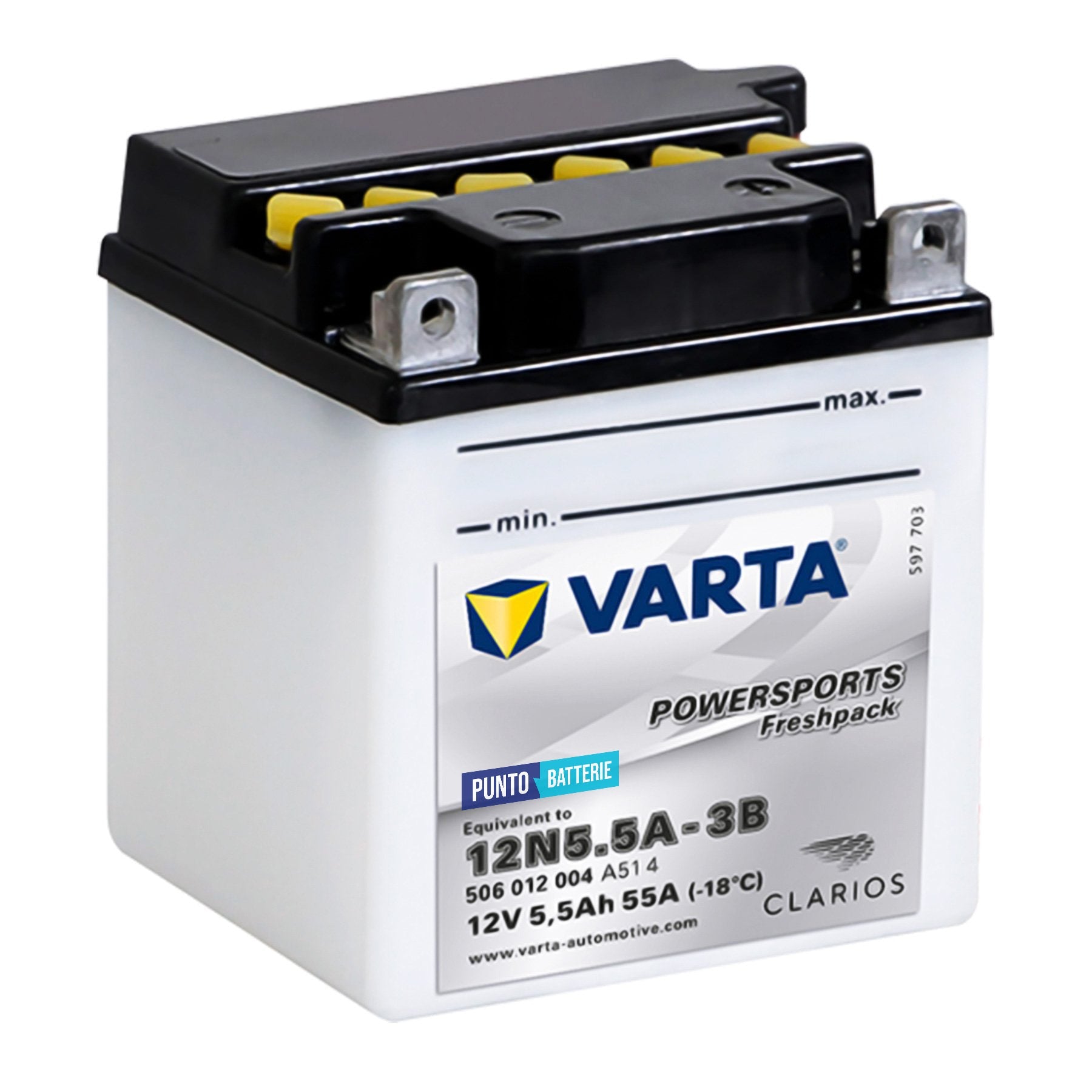 Batteria Varta 5Ah, 12V, 58A , 186x125x178mm
