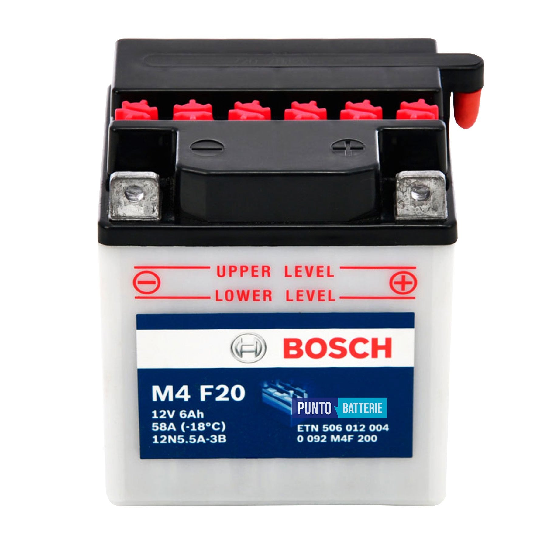 Batteria Bosch 6Ah, 12V, 58A , 103x90x114mm