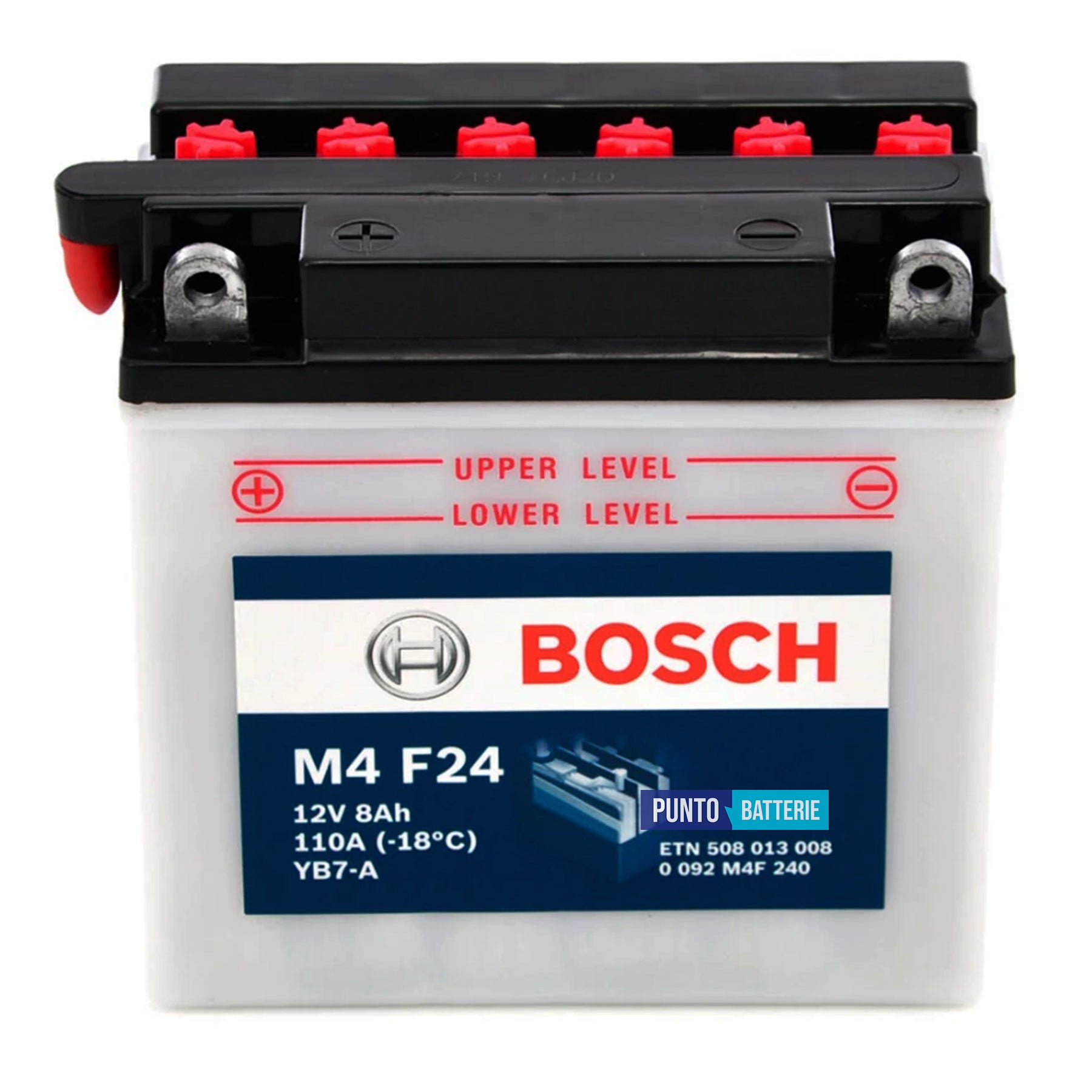 Batteria Bosch 8Ah, 12V, 110A , 135x75x133mm