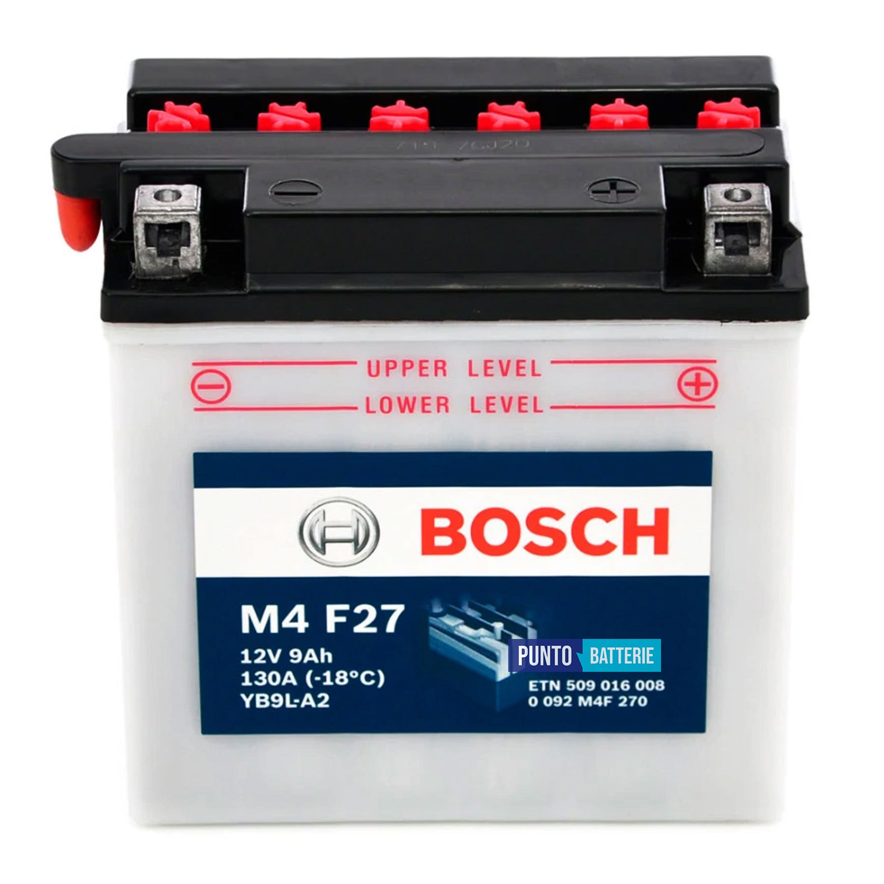 Batteria Bosch 9Ah, 12V, 130A , 135x75x139mm