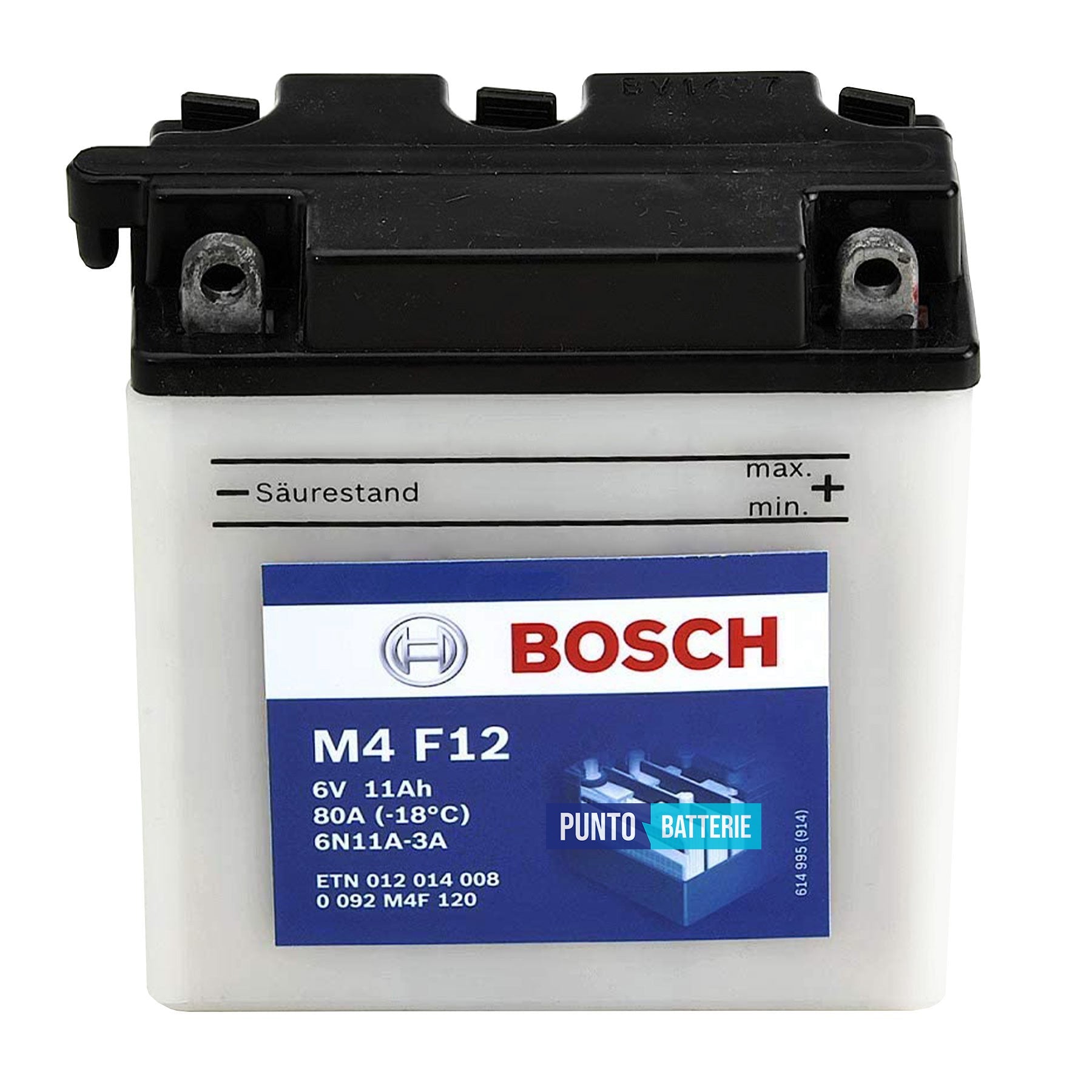 Batteria Bosch 12Ah, 6V, 80A , 99x57x111mm