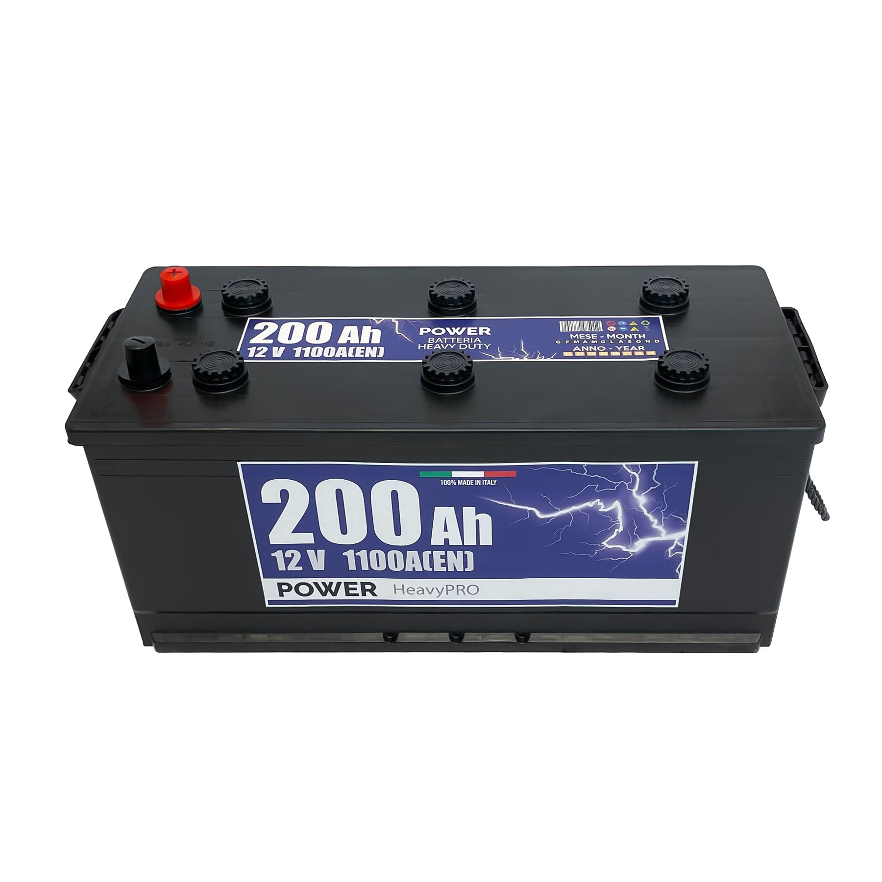 Batteria camion 200ah, 1100a, 12v