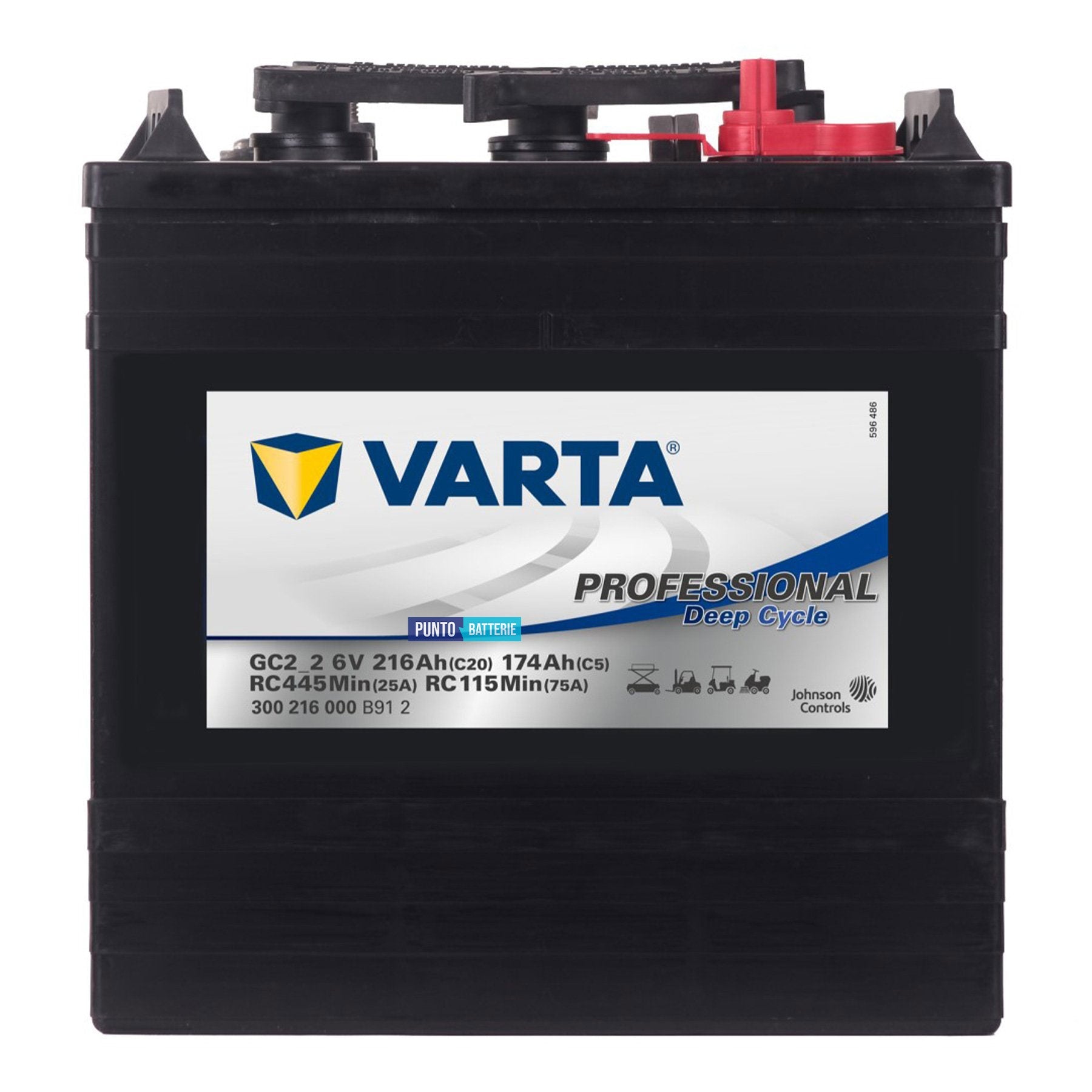 Batteria Varta 216Ah, 6V, 261x181x283mm
