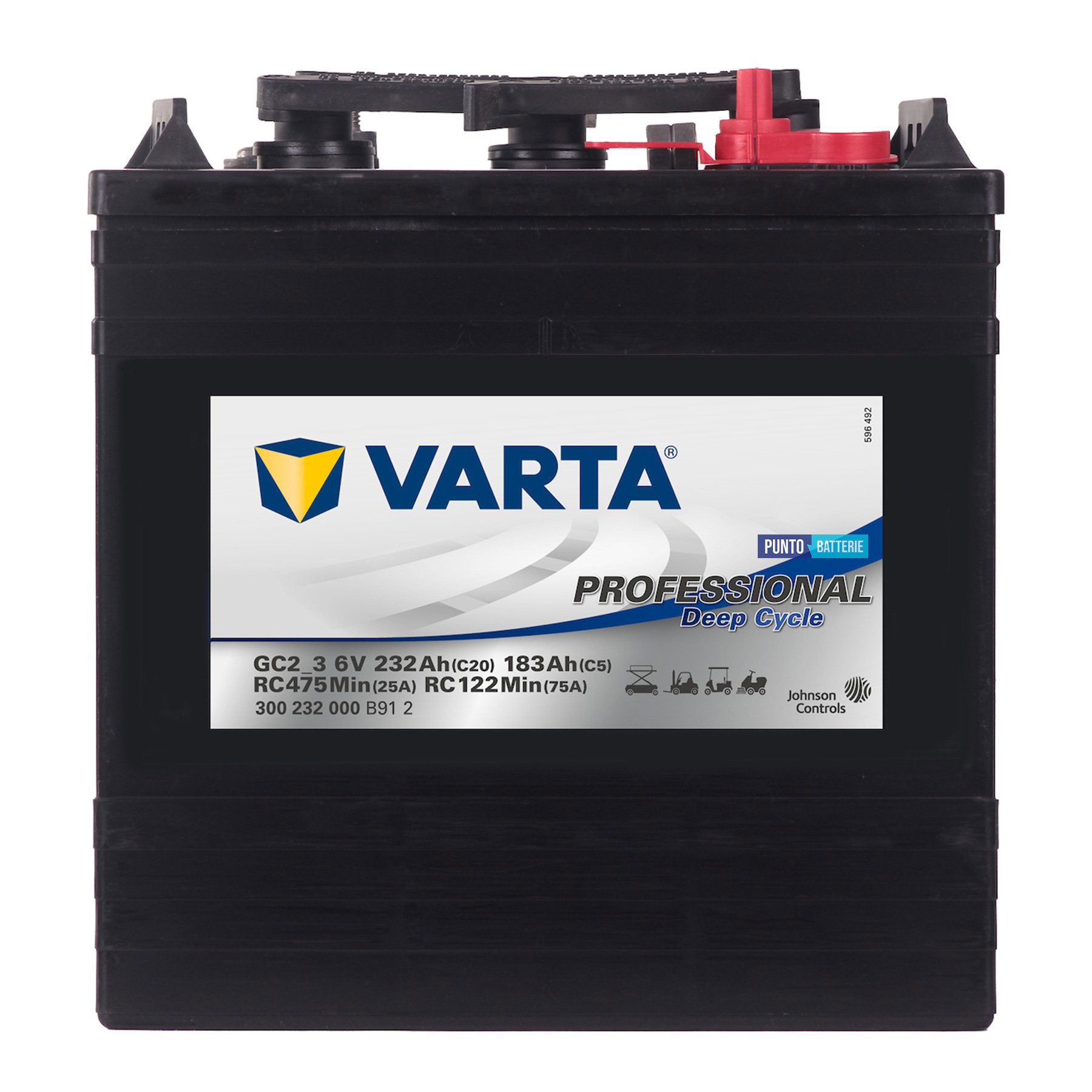 Batteria Varta 232Ah, 6V, 261x181x283mm
