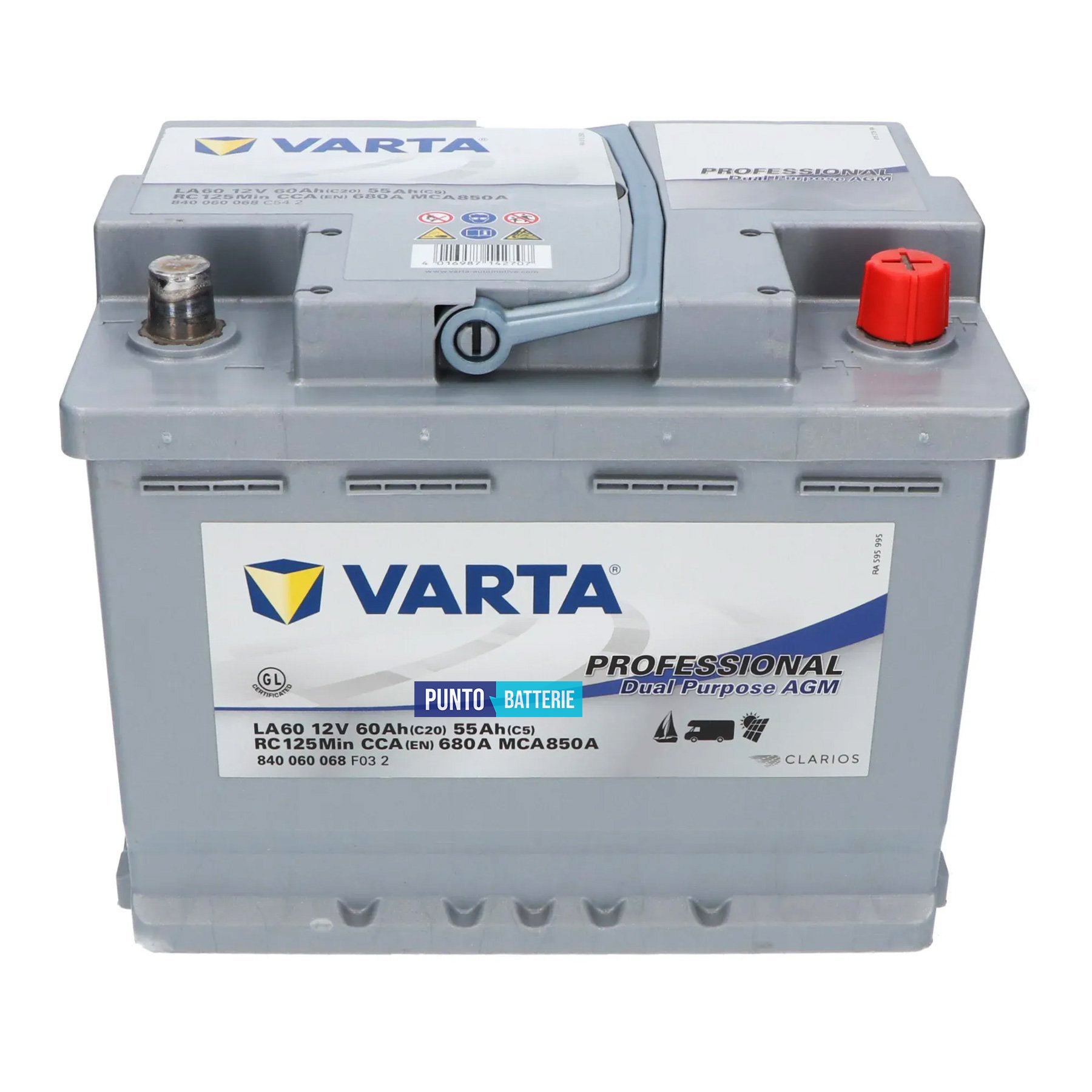 Batteria Varta 60Ah, 12V, 242x175x190mm