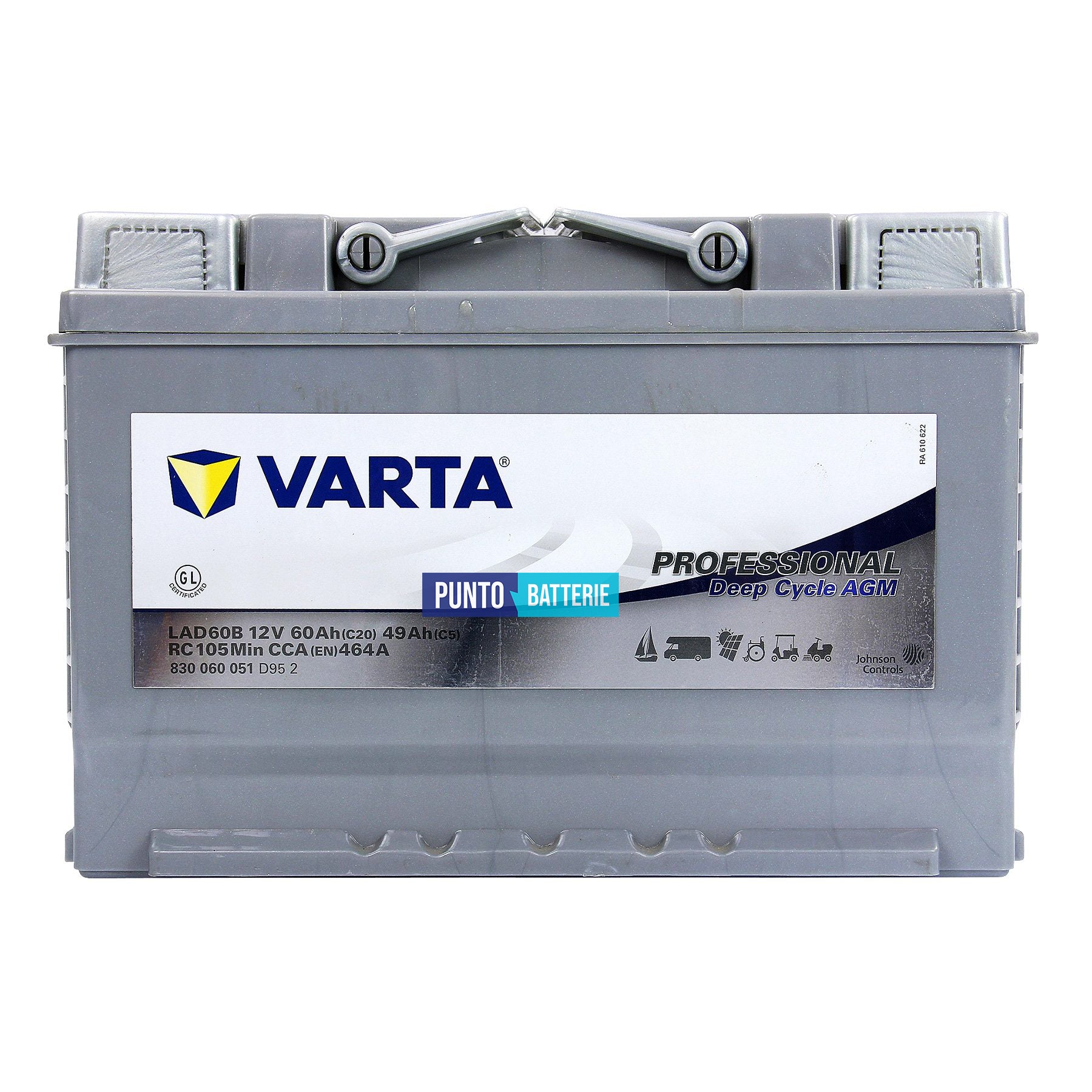 Batteria Varta 60Ah, 12V, 278x175x190mm