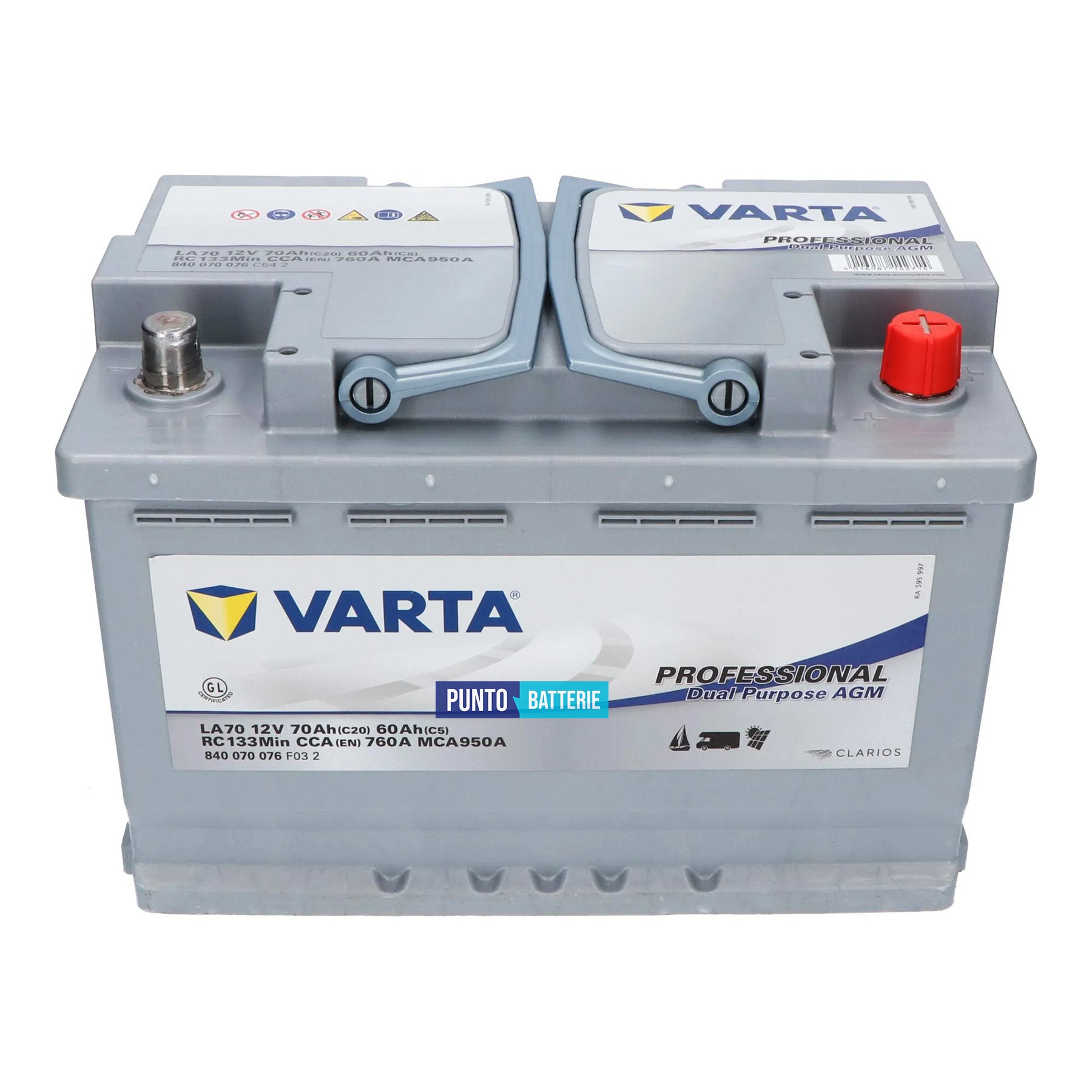 Batteria Varta 70Ah, 12V, 278x175x190mm