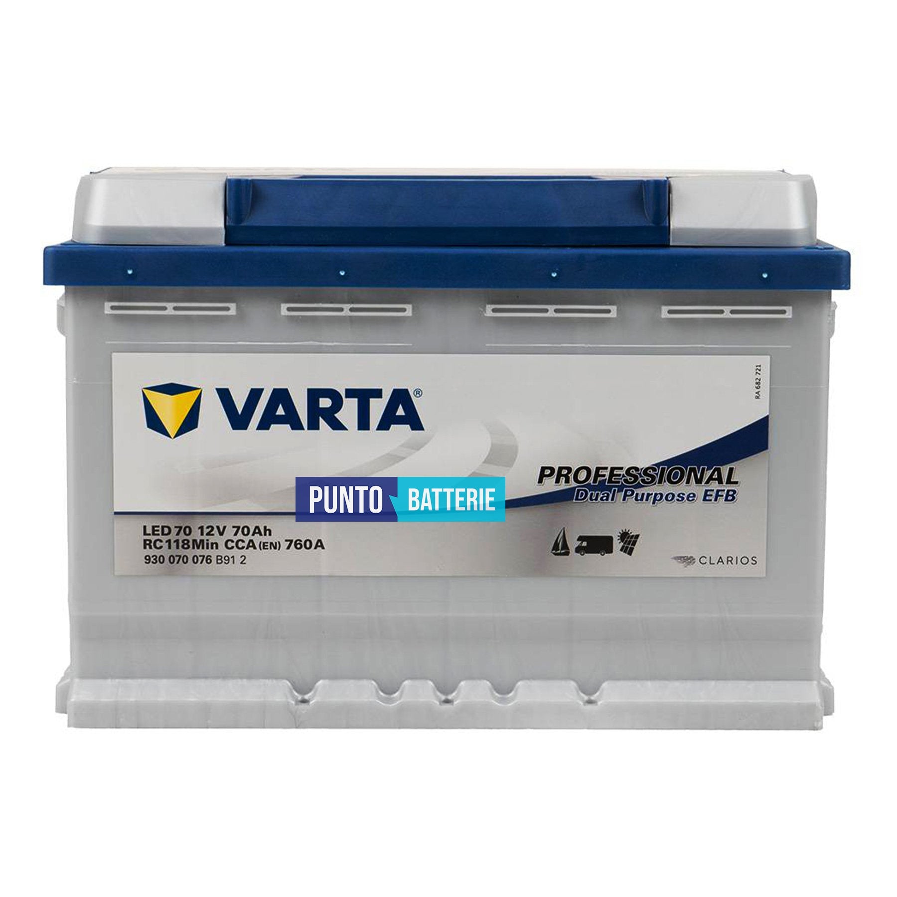 Batteria Varta 70Ah, 12V, 278x175x190mm
