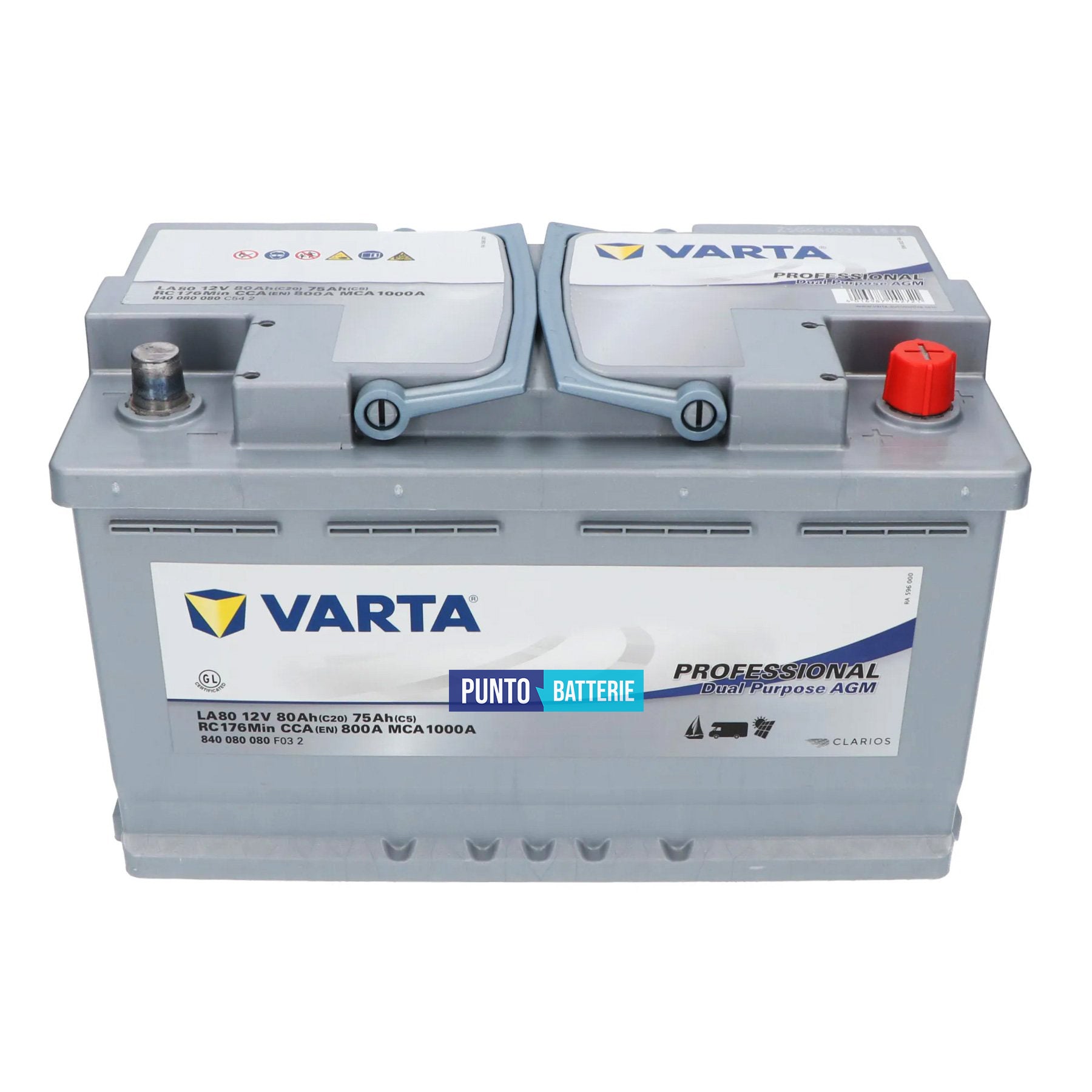 Batteria Varta 80Ah, 12V, 315x175x190mm