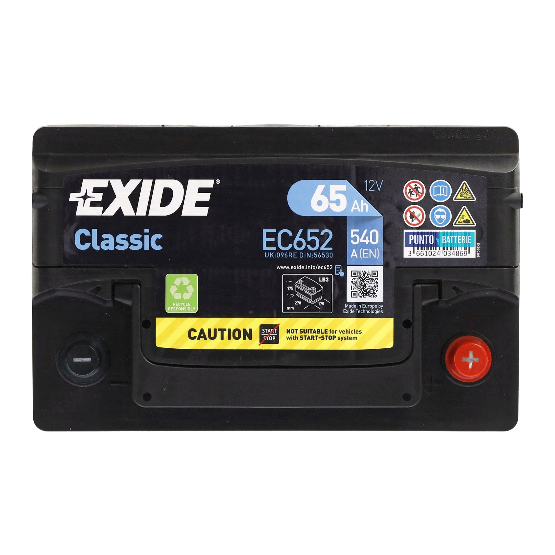 Batteria Exide EC652 Classic