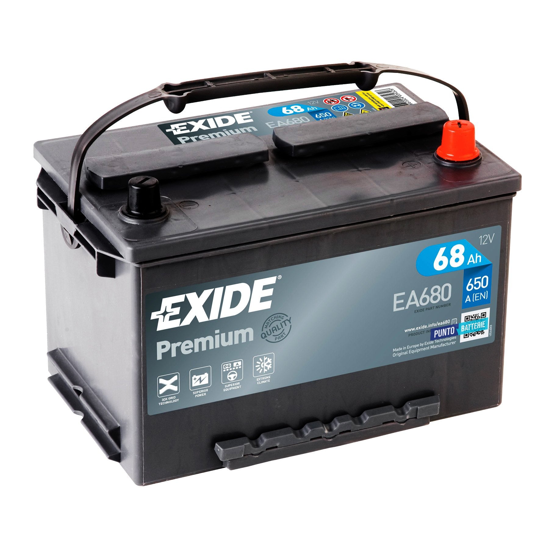 Batteria Exide EA680 Premium