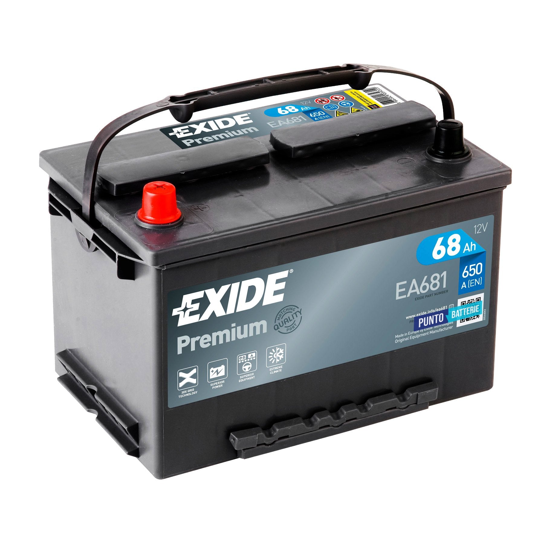 Batteria Exide EA681 Premium