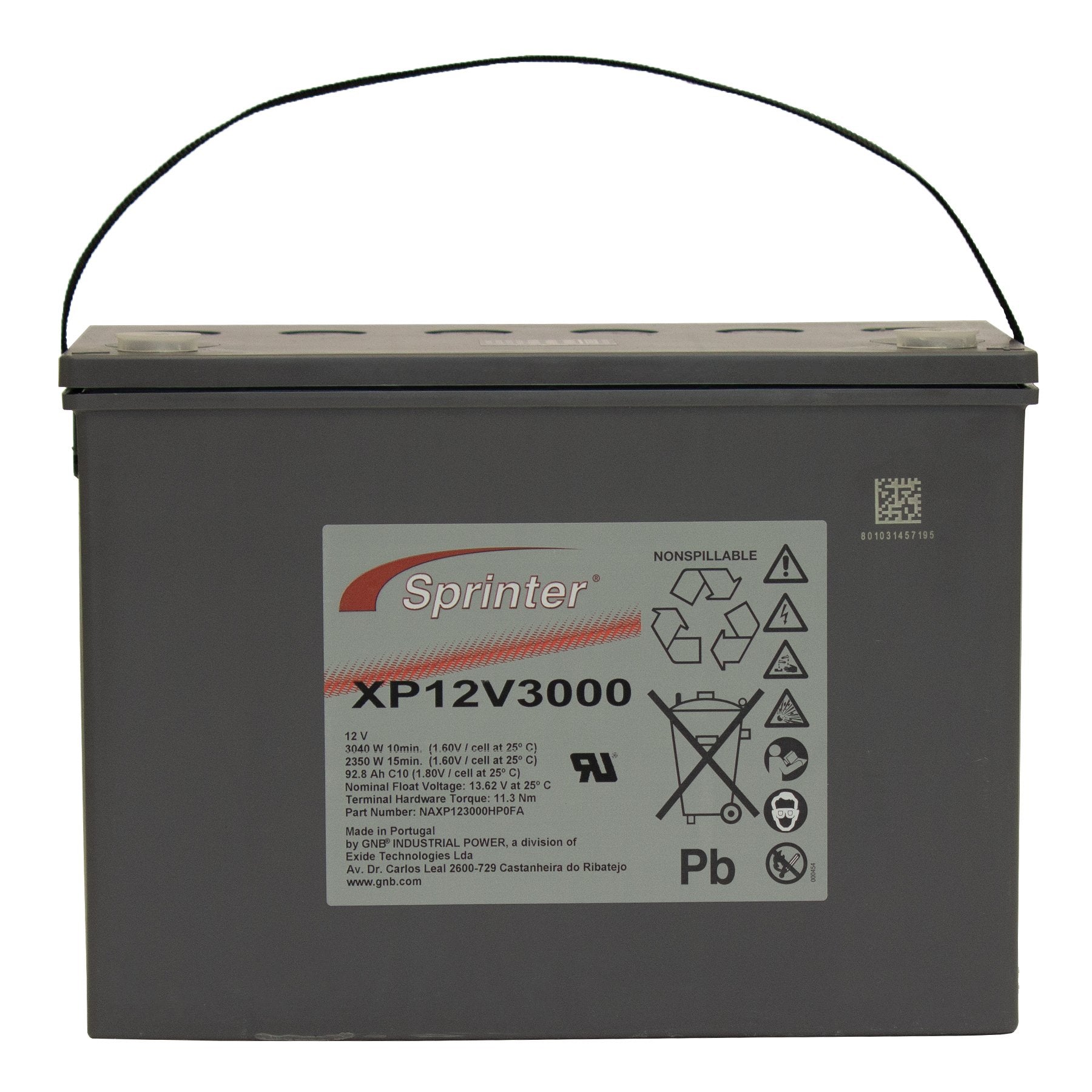 Batteria Exide - Sprinter XP12V3000 (12V, 92.8Ah)